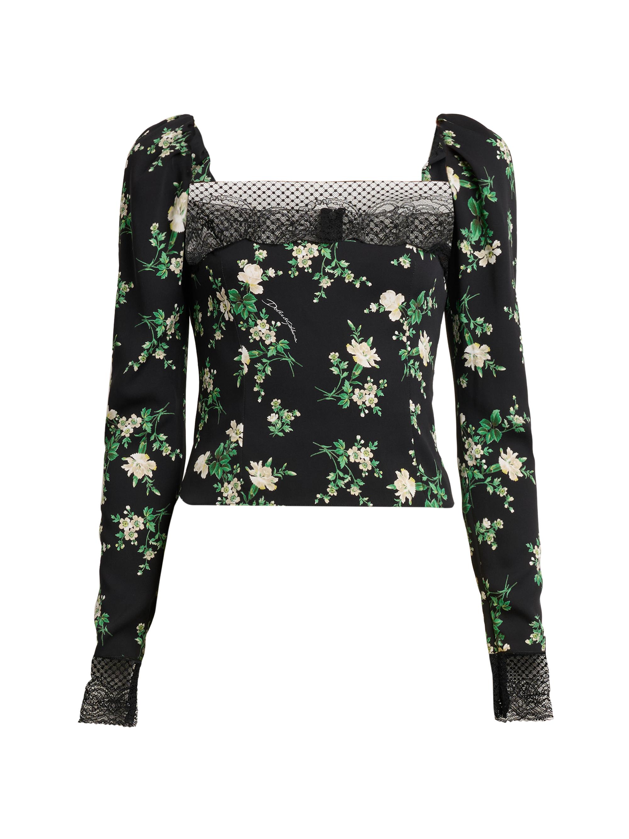 Dolce&Gabbana Mixed Floral Crop Top | Saks Fifth Avenue