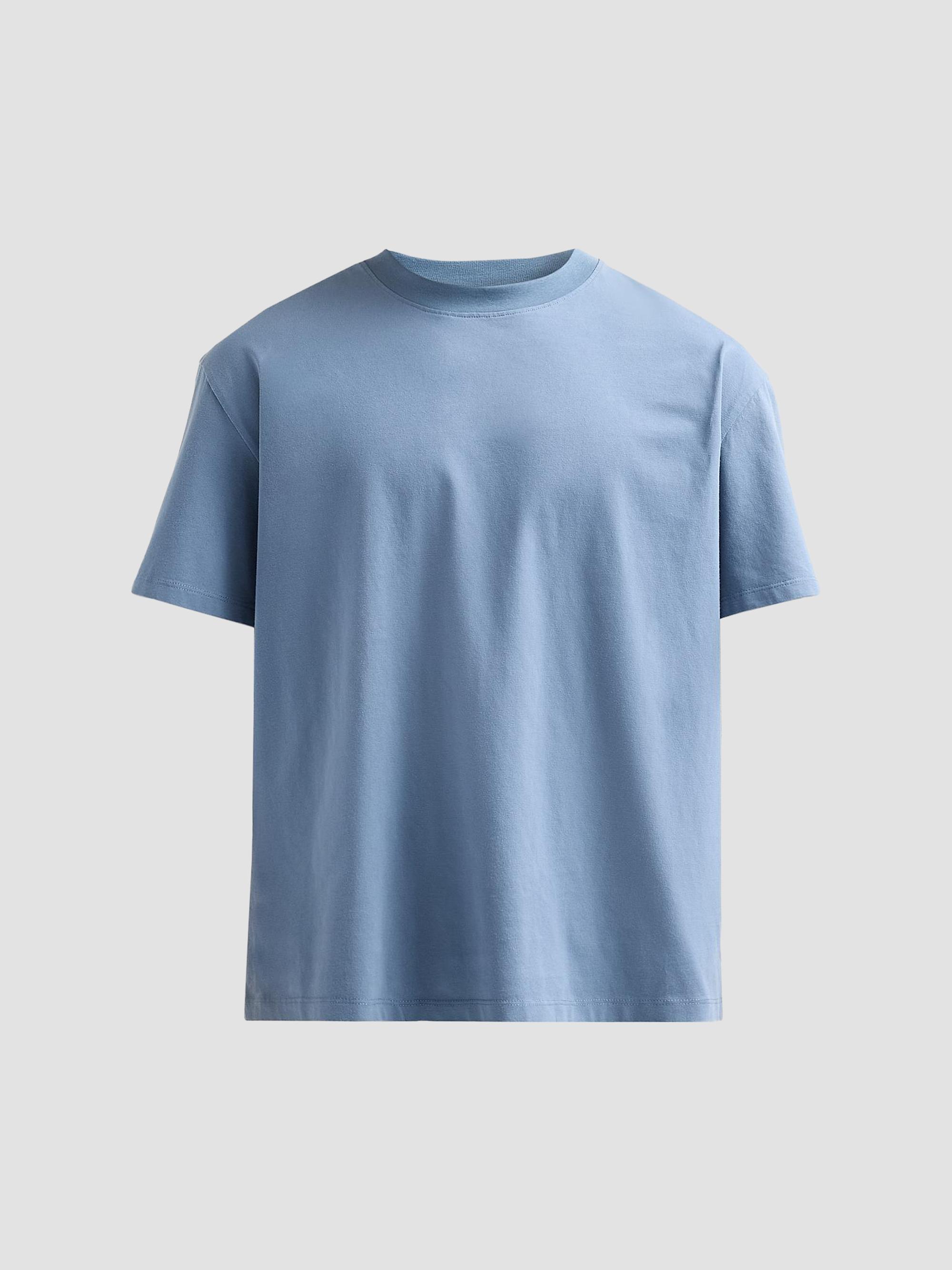 Nahmias Men's Daydreaming Logo-Appliqué Cotton Boxy T-Shirt - Steel Blue | Thumbnail 6