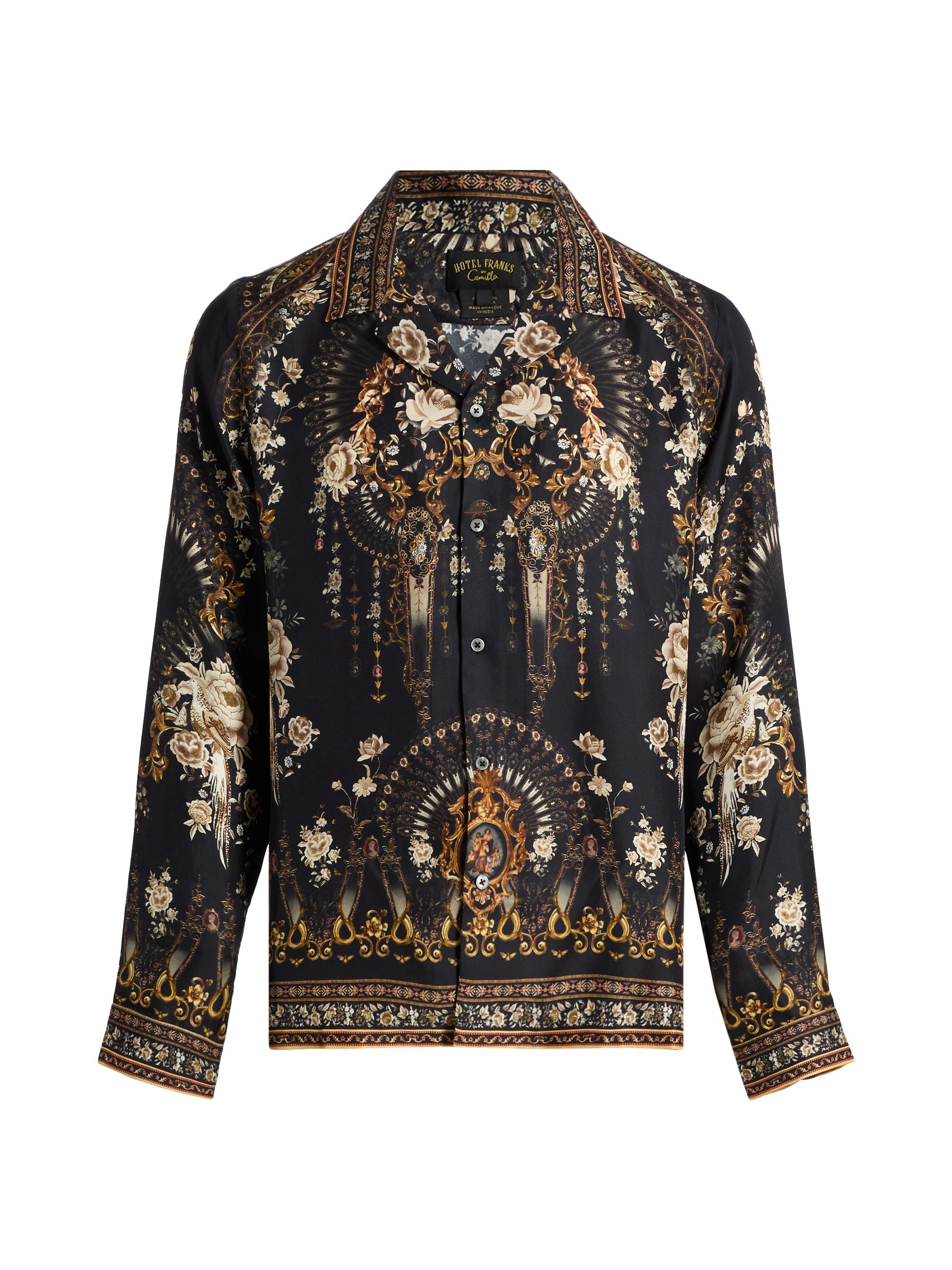 Camilla Camilla x White Lotus Cabana Printed Linen Camp Shirt