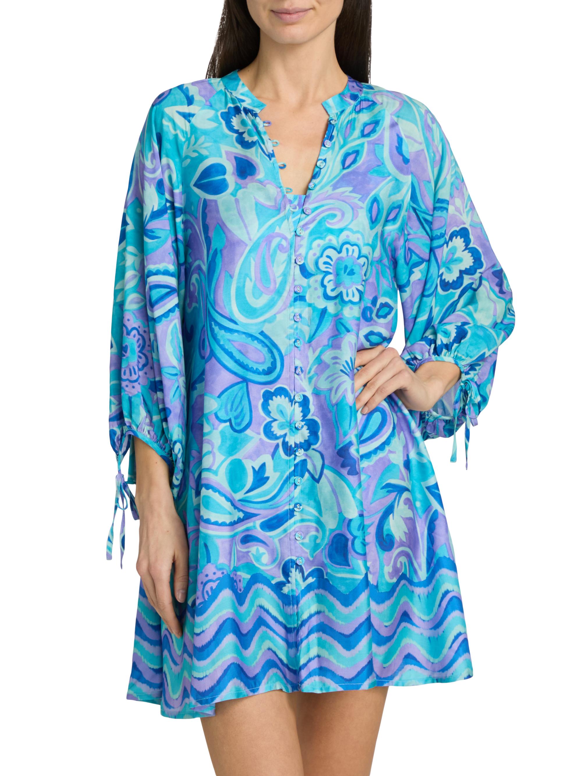 Johnny Was Women's Mulla Floral-Paisley Minidress - Mulla | Thumbnail 3
