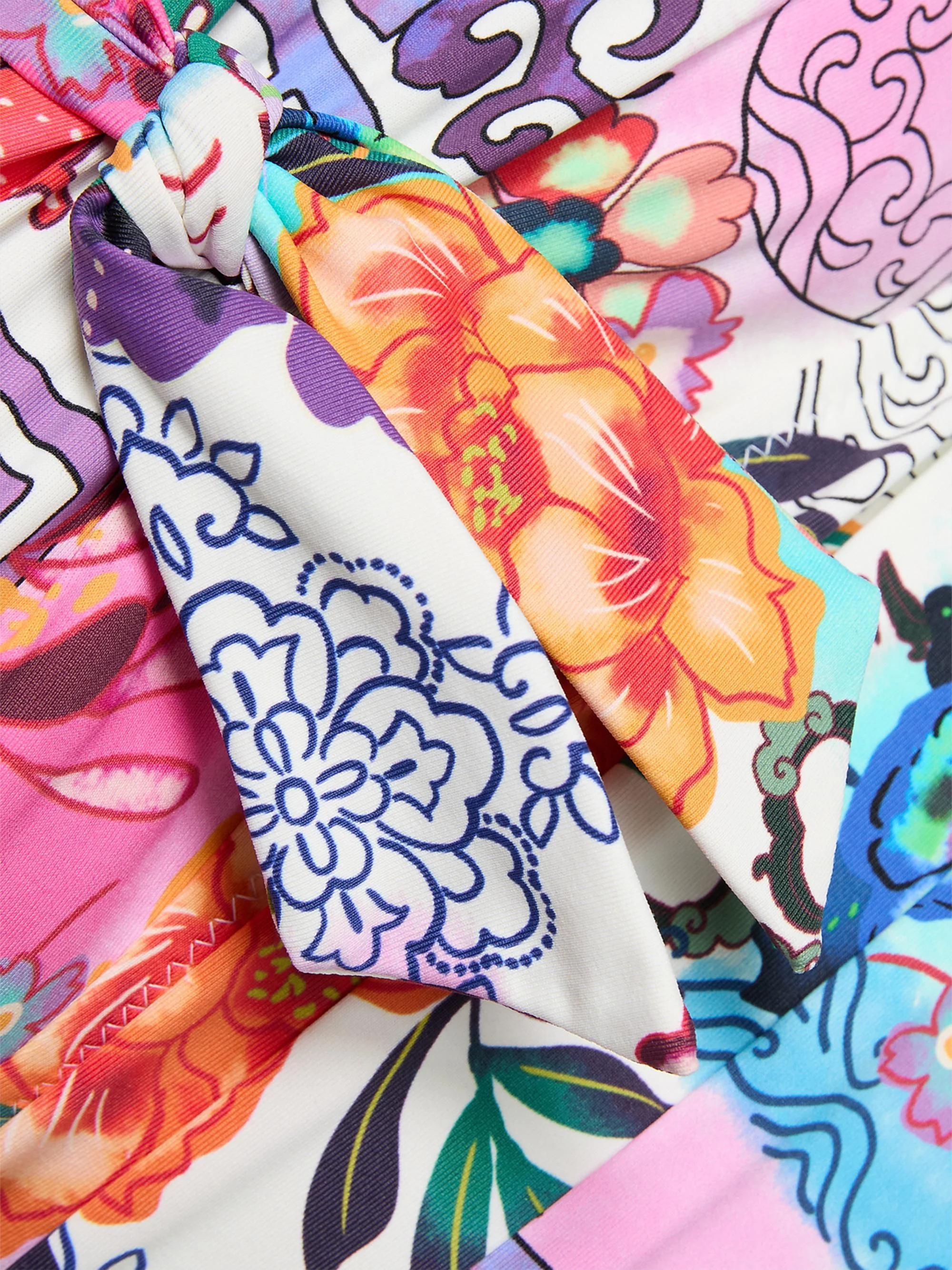Johnny Was Roseum Ruched Floral One-Piece Swimsuit | Saks Fifth Avenue