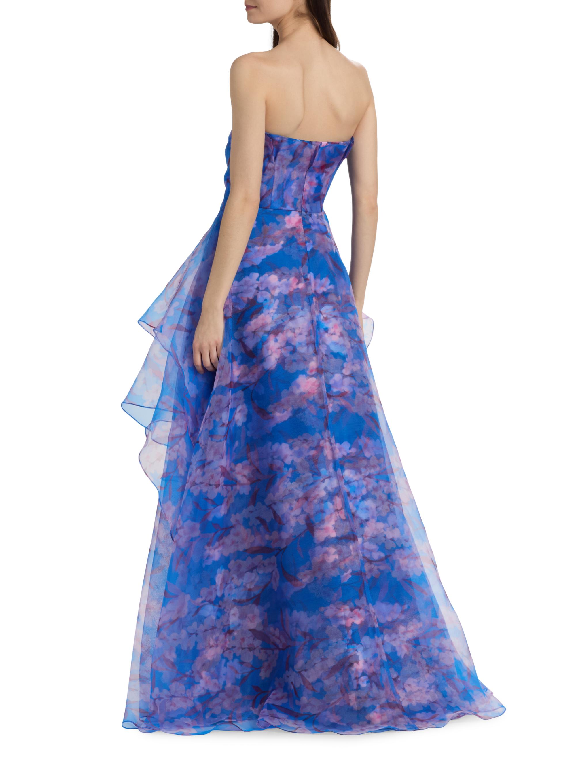 Theia Women's Orelia Organza Strapless Gown - Lavendar Haze | Thumbnail 5