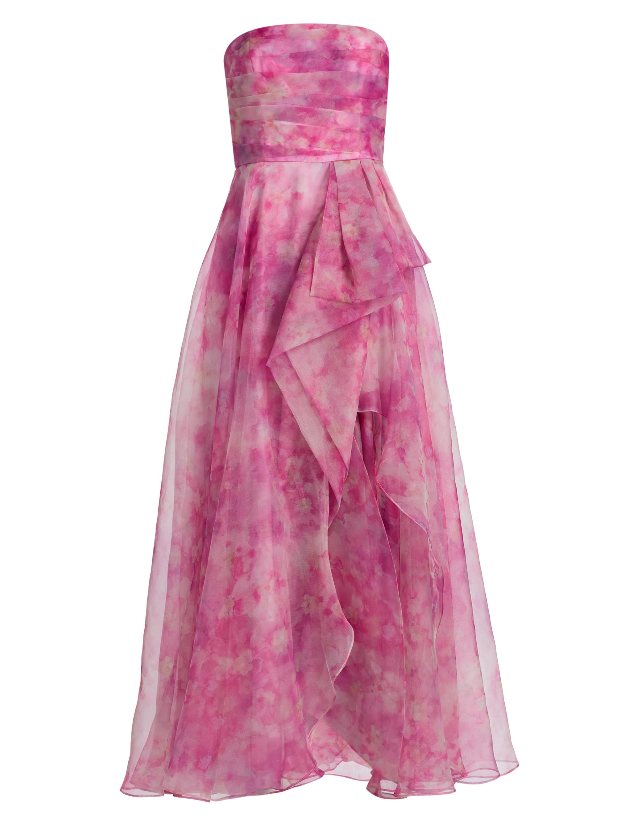 Theia Women's Fahreta Strapless Gown - Blushberry Wildflowers