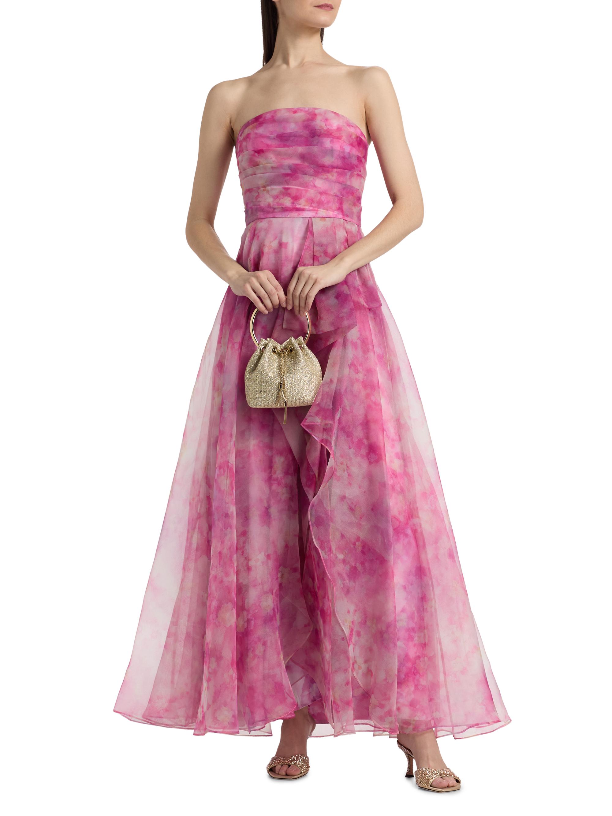 Theia Women's Fahreta Strapless Gown - Blushberry Wildflowers | Thumbnail 3
