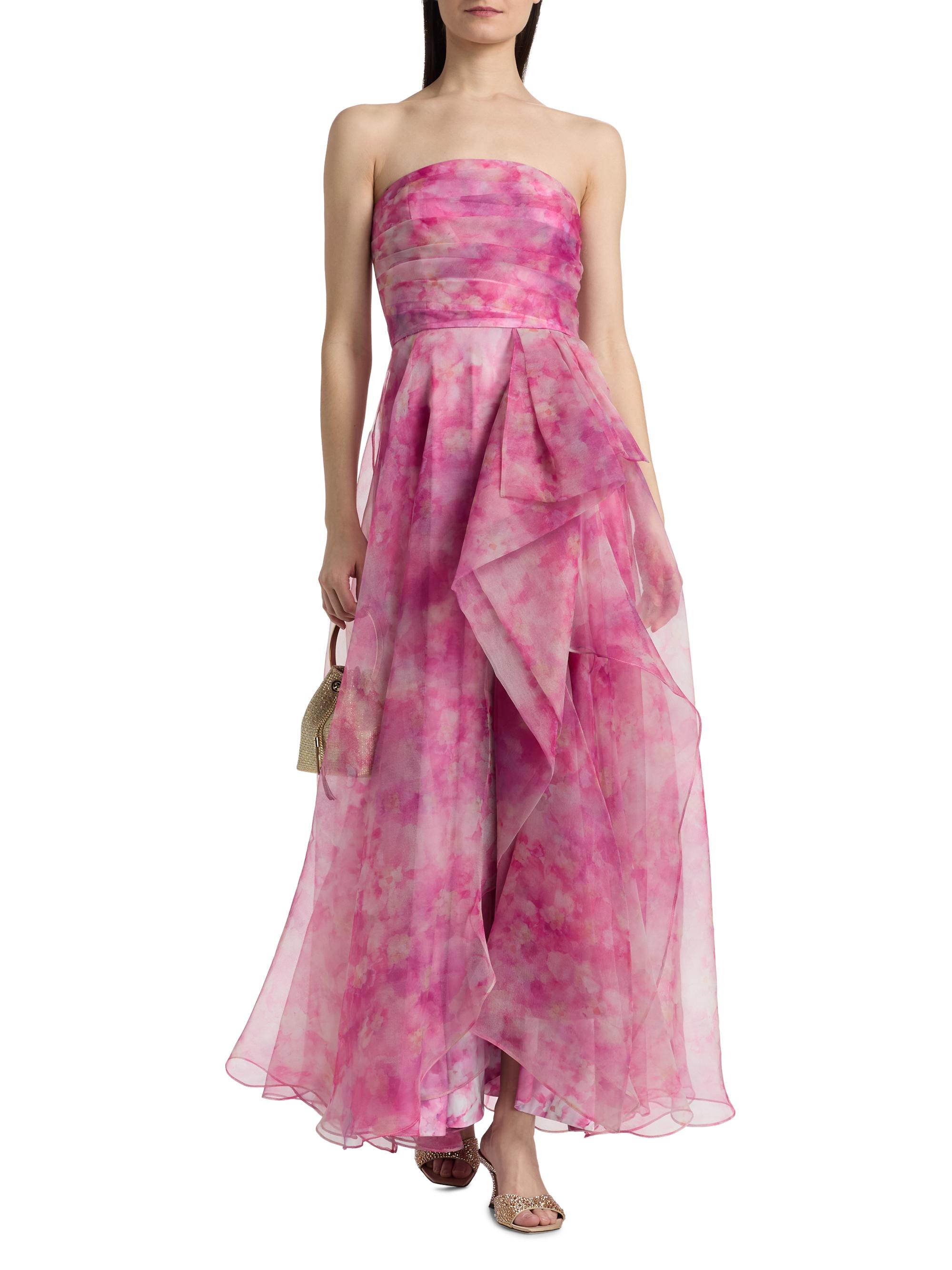 Theia Women's Fahreta Strapless Gown - Blushberry Wildflowers | Thumbnail 2