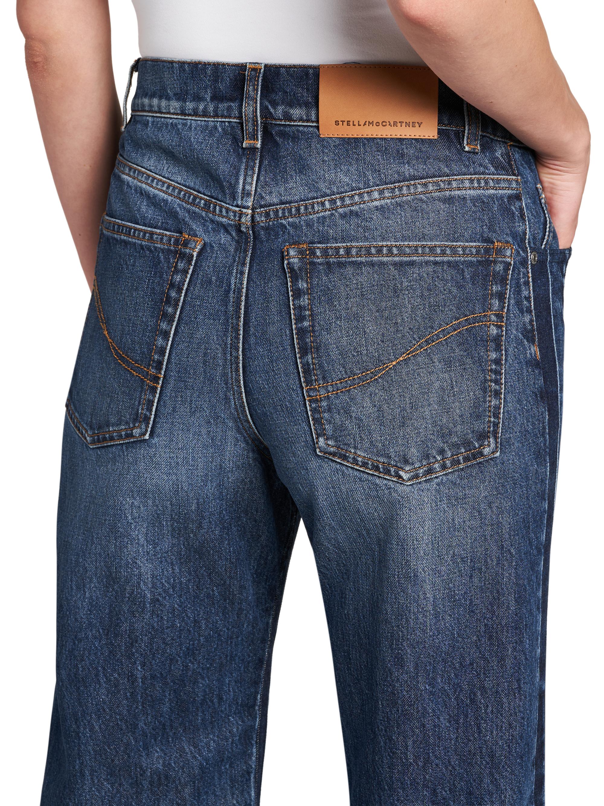 Stella McCartney Dyed Mid-Rise Straight Jeans | Saks Fifth Avenue