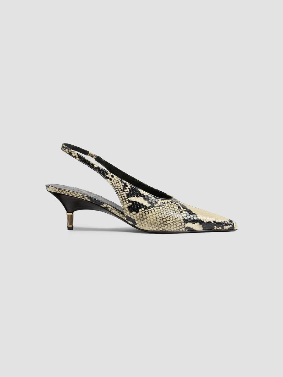 Khaite Bella 50MM Python-Embossed Leather Slingback Pumps | Saks Fifth ...