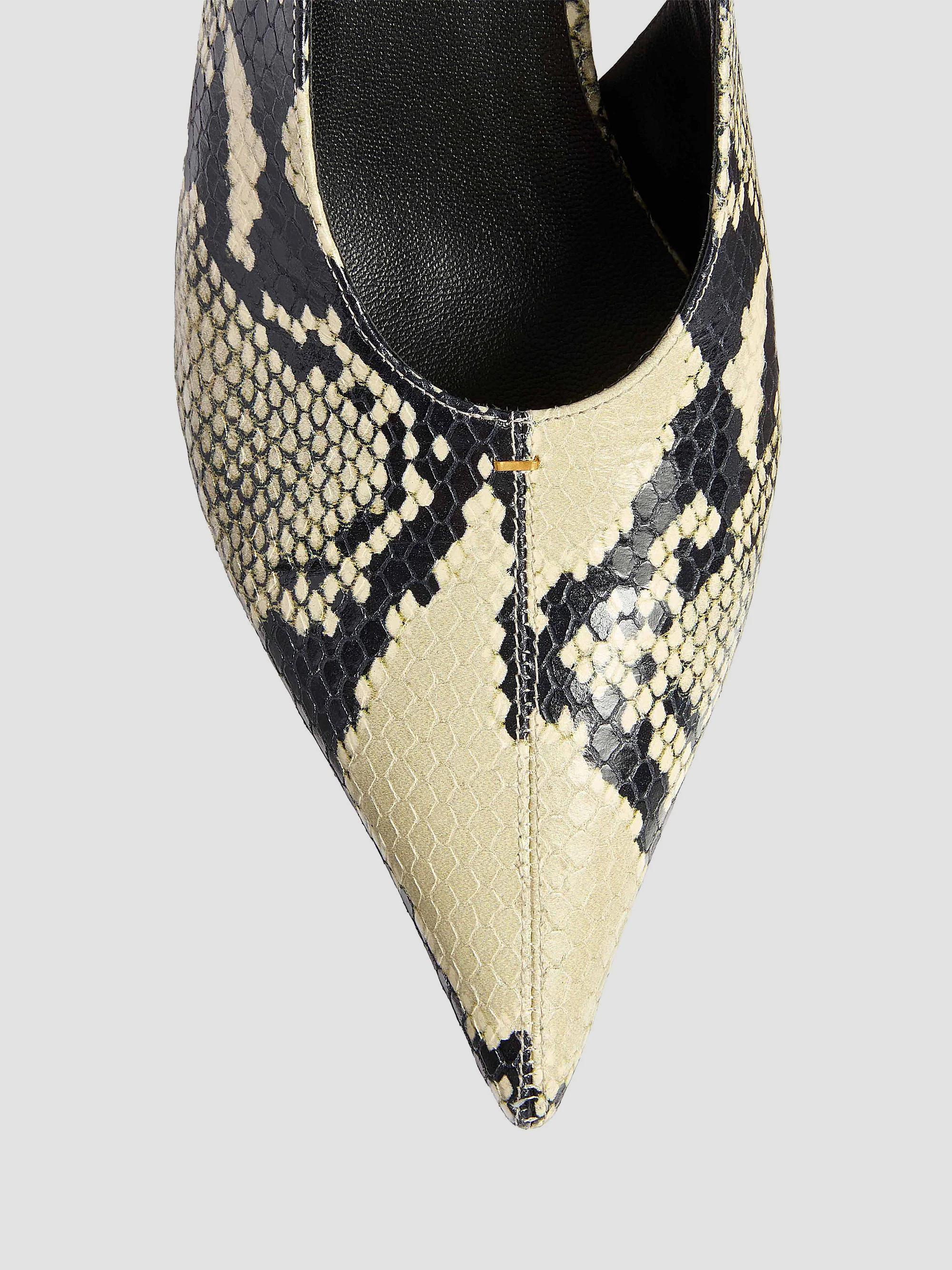 Khaite Bella 50MM Python-Embossed Leather Slingback Pumps | Saks Fifth ...