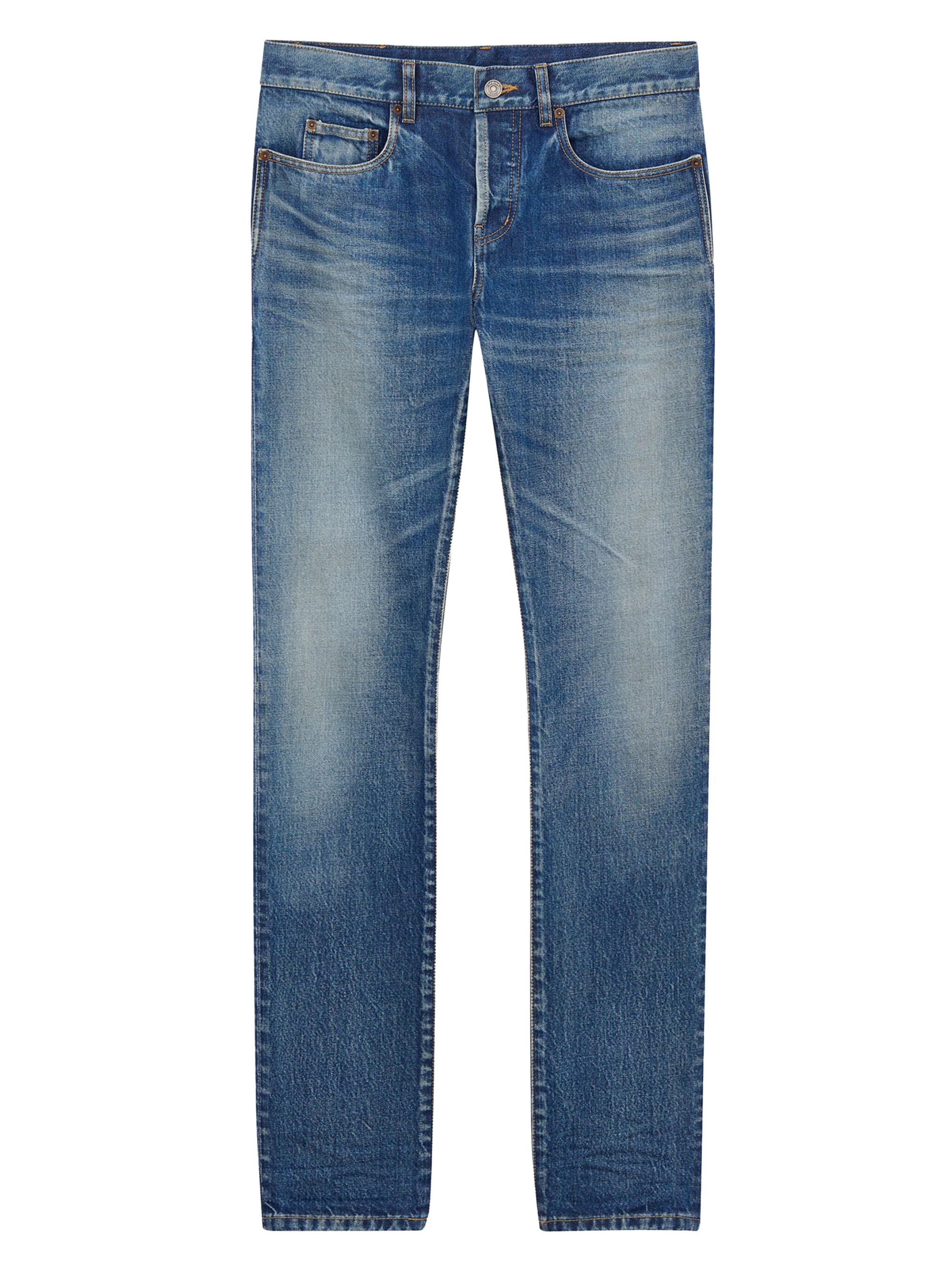 Saint Laurent Slim-Fit Jeans In Hydrangea Denim | Saks Fifth Avenue