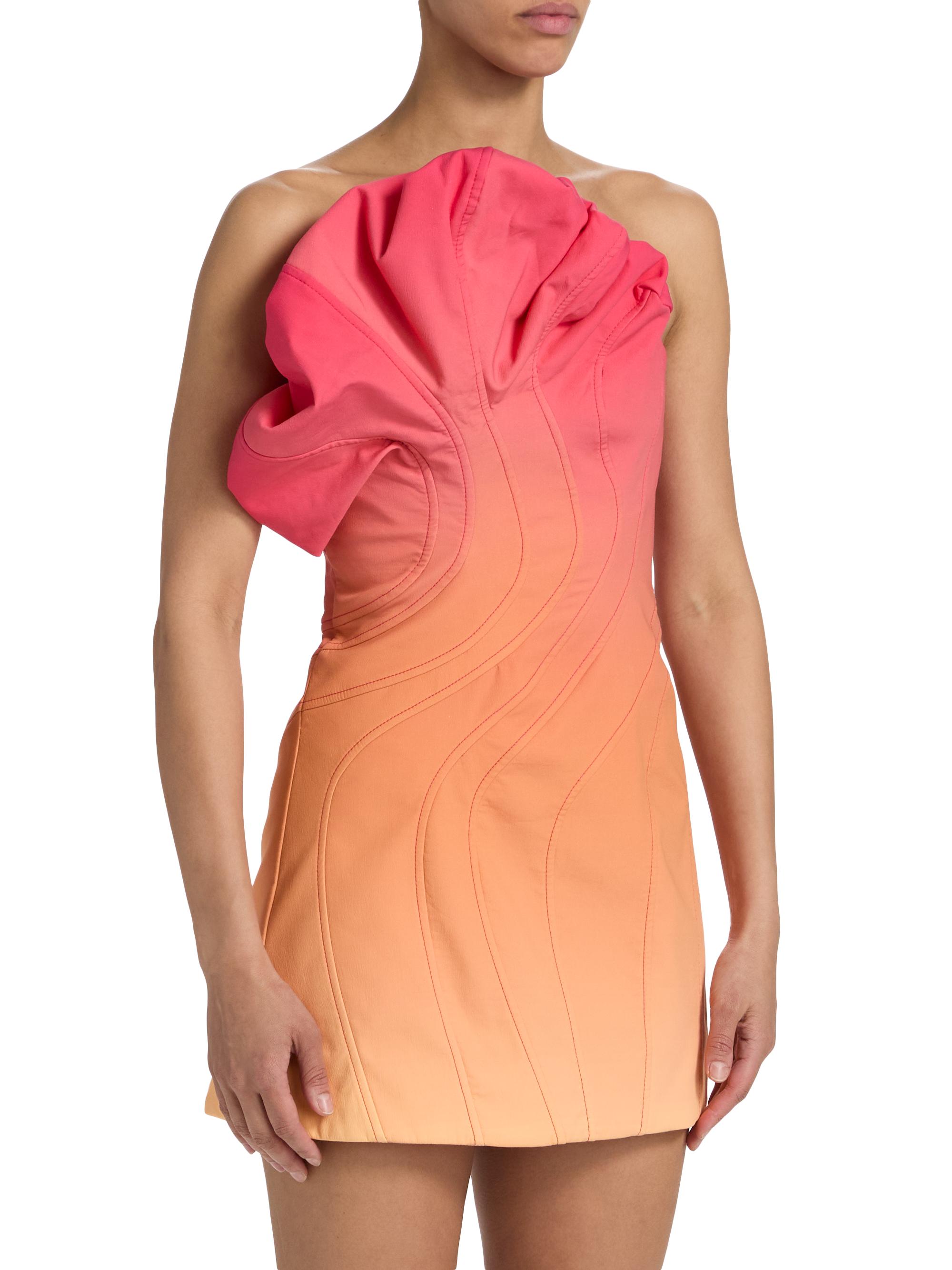 acler clarke orange dress NWT Acler Papaya Clarke Draped Crepe Mini Dress. Size 10