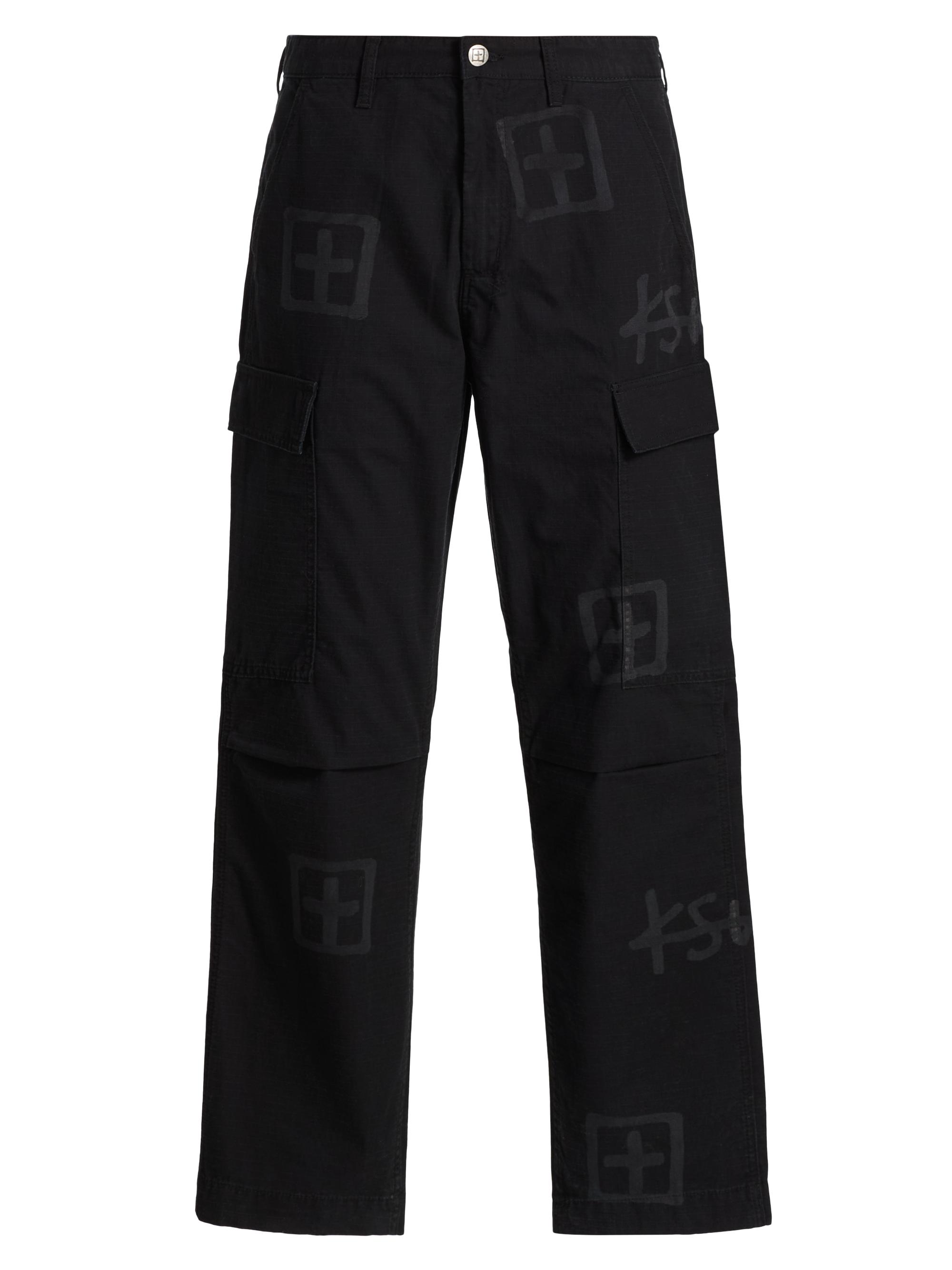 Ksubi Men's Future Memory Fugitive Tonal-Graphic Cargo Pants - Black