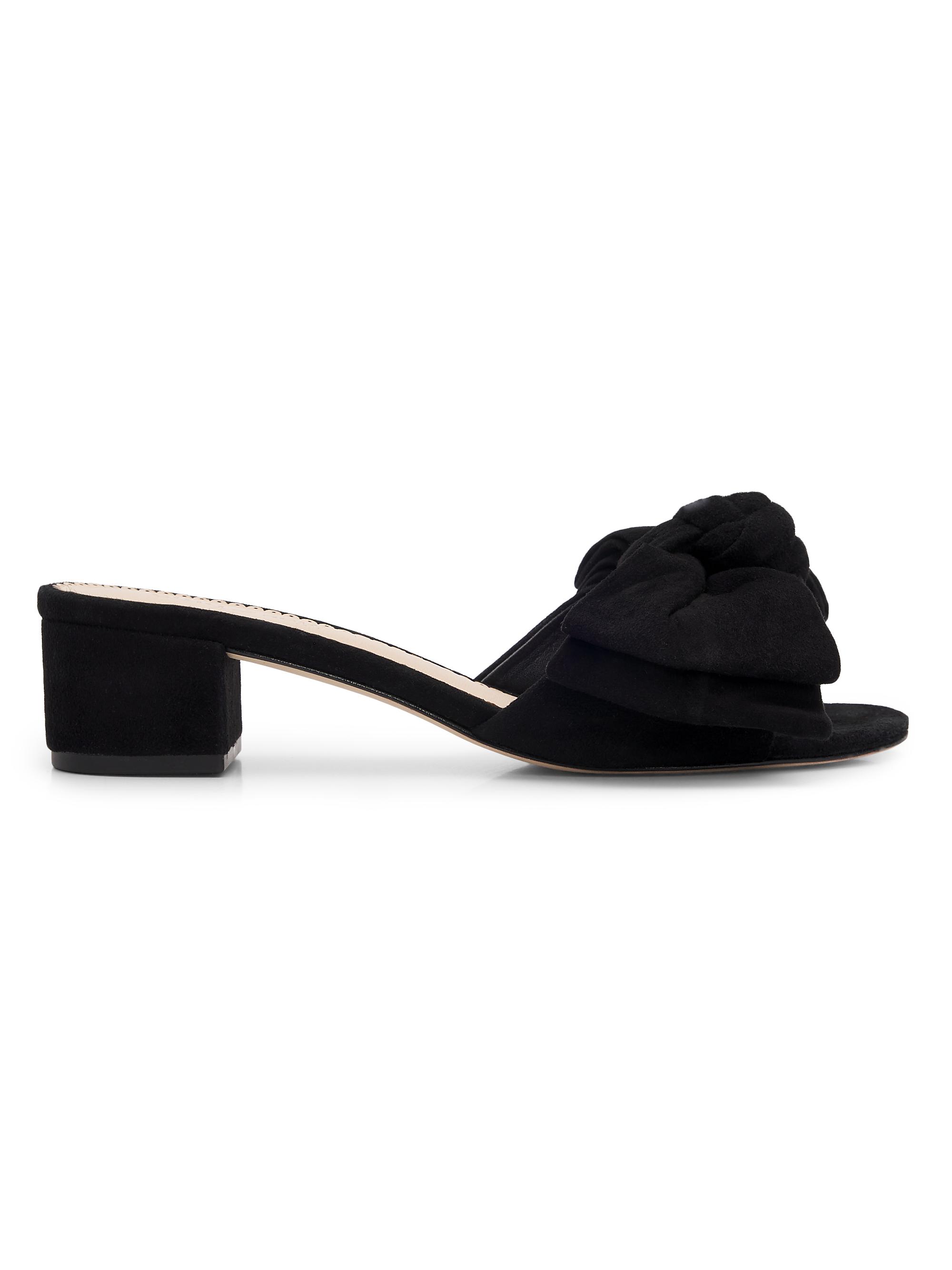 Cinq à Sept Women's Faith 40MM Bow-Detail Block-Heel Sandals - Black | Thumbnail 7