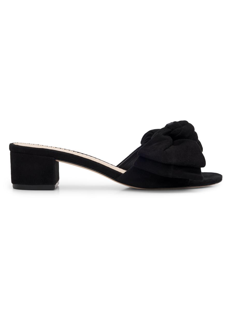 Cinq À Sept Women's Faith 40mm Bow-detail Block-heel Sandals In Black