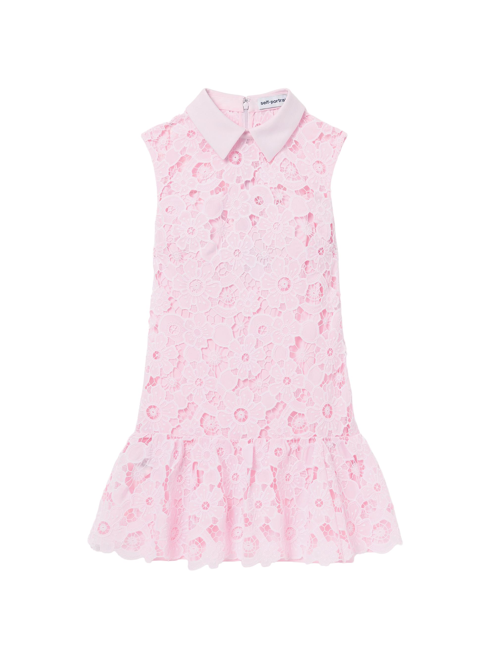 Self-Portrait Women's Lace Collared Minidress - Pink