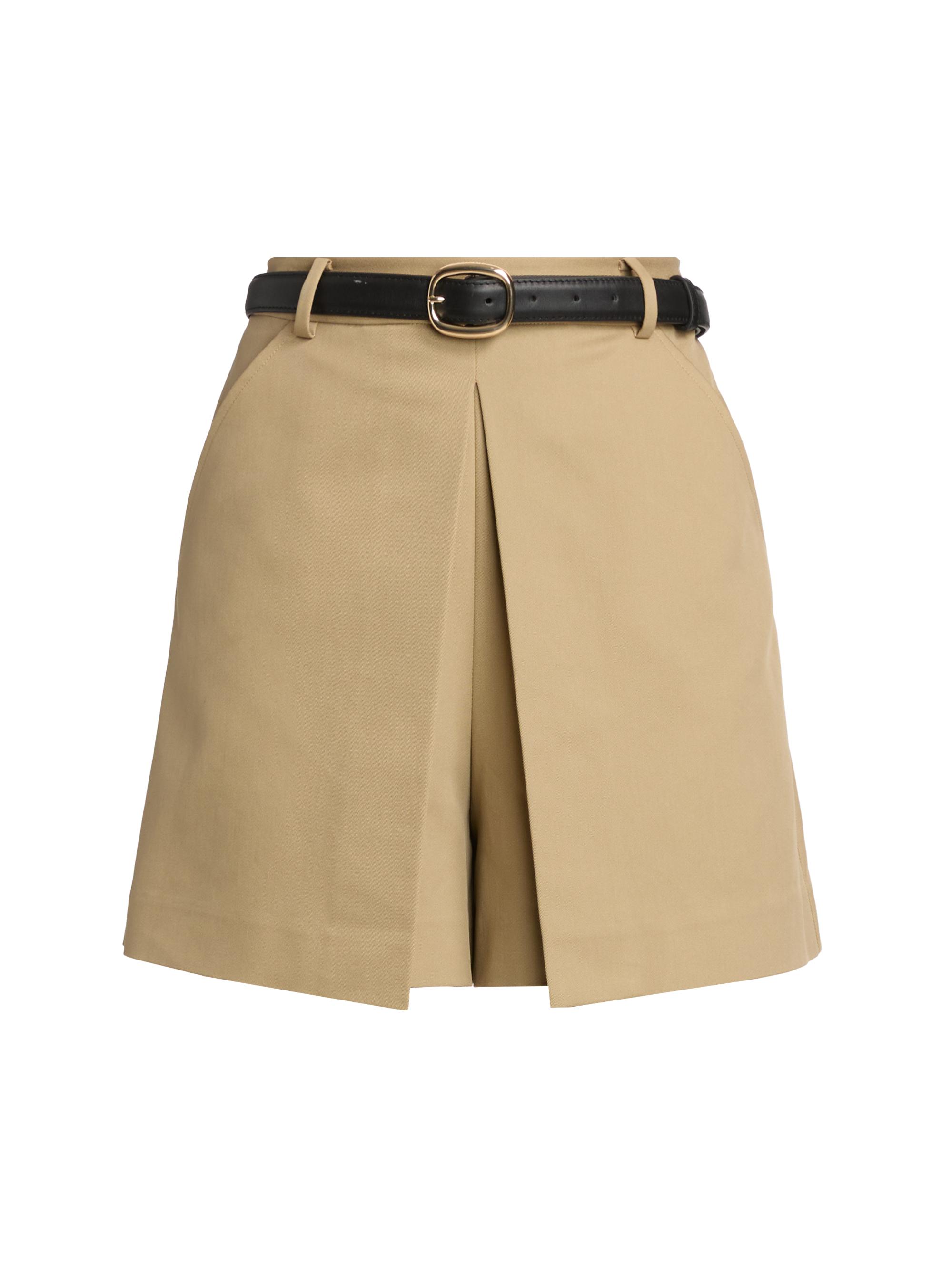 Self-Portrait Women's Gaberdine Belted Skort - Beige