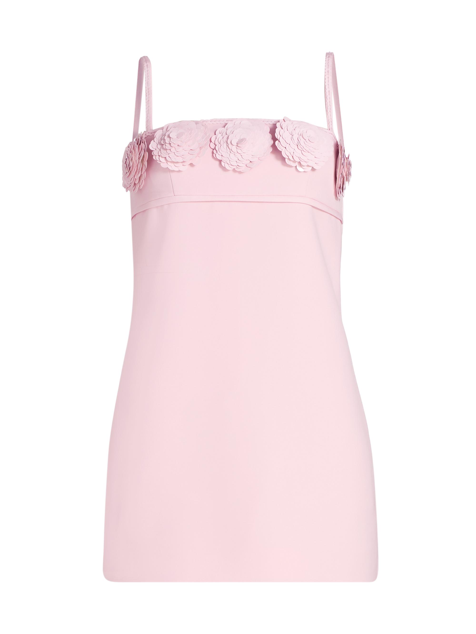 Self-Portrait Women's Paillette-Embellished Floral-Appliqué Minidress - Pink