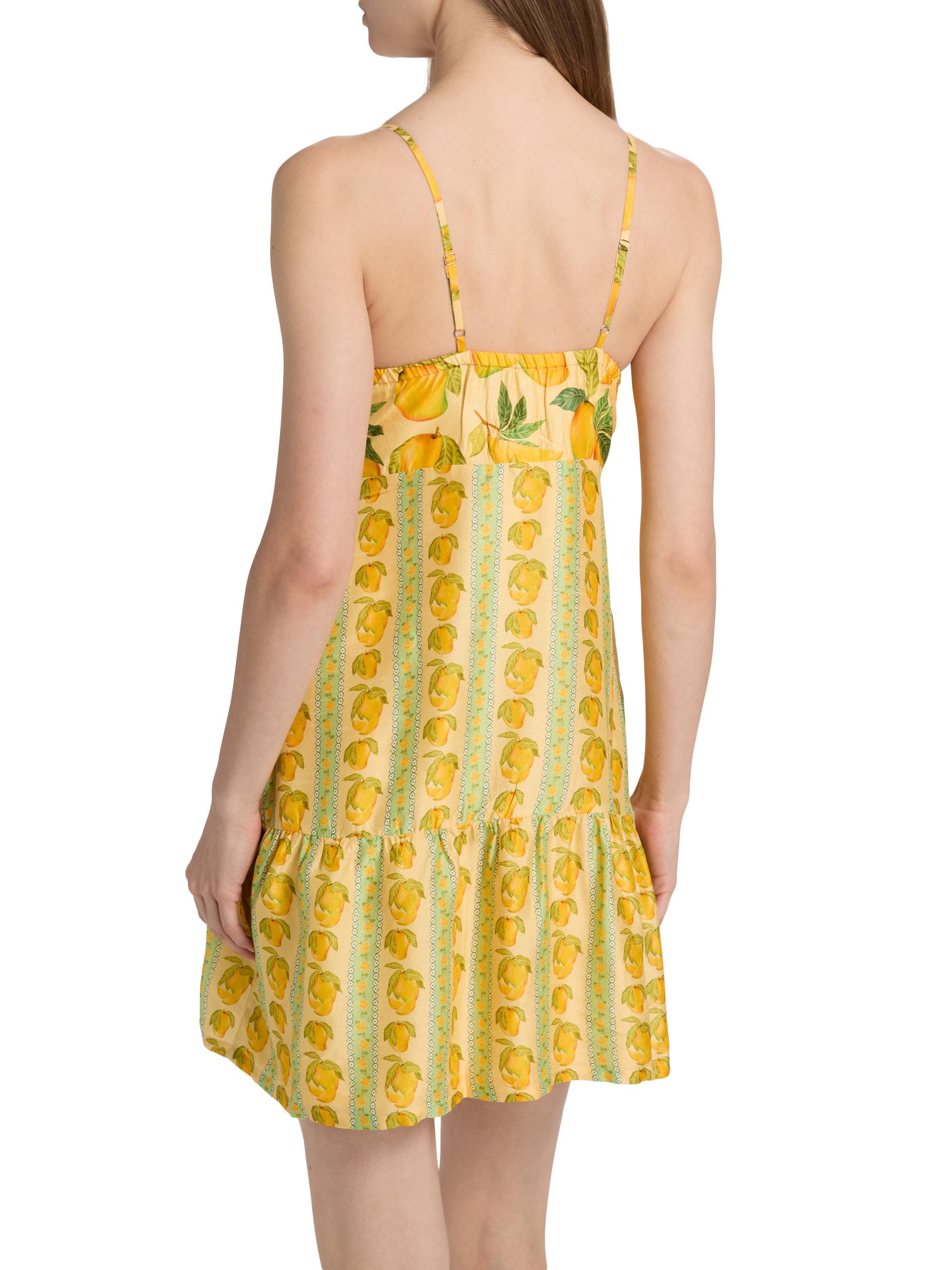 Verandah Ammama Corset Mango-Print Minidress | Saks Fifth Avenue