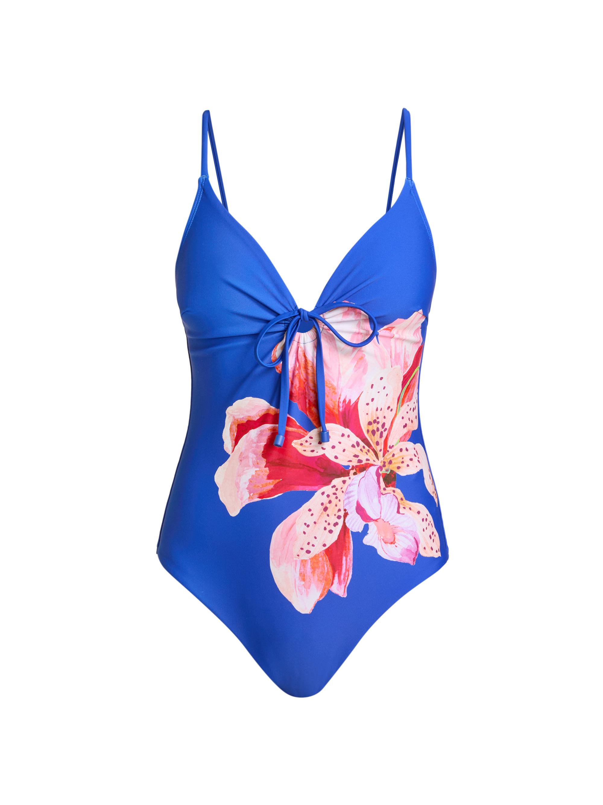 Milly Women's Songe D'iris Floral One-Piece Swimsuit - Blue Multi