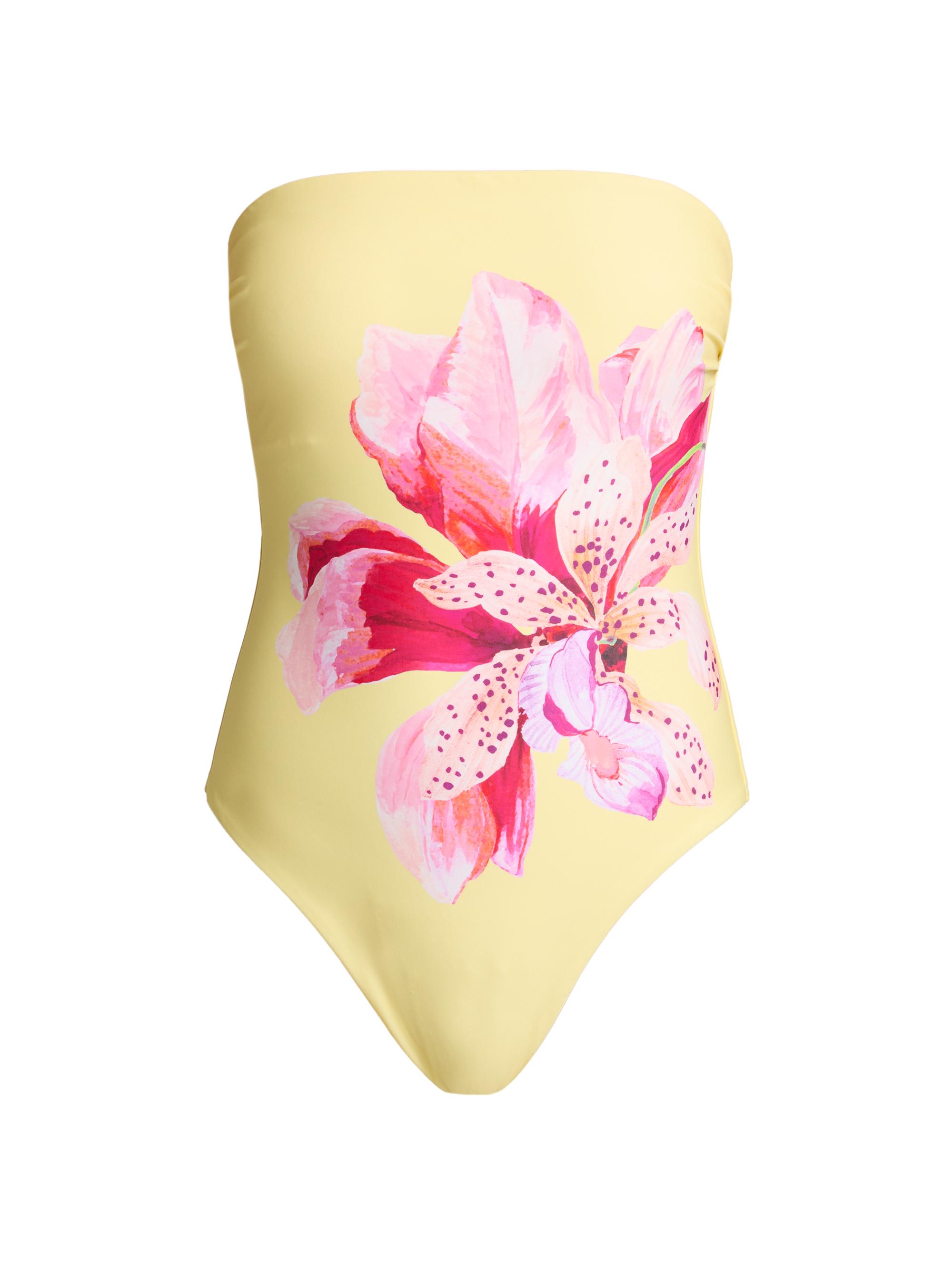 Milly Women's Songe D'iris Floral One-Piece Swimsuit - Yellow Multi