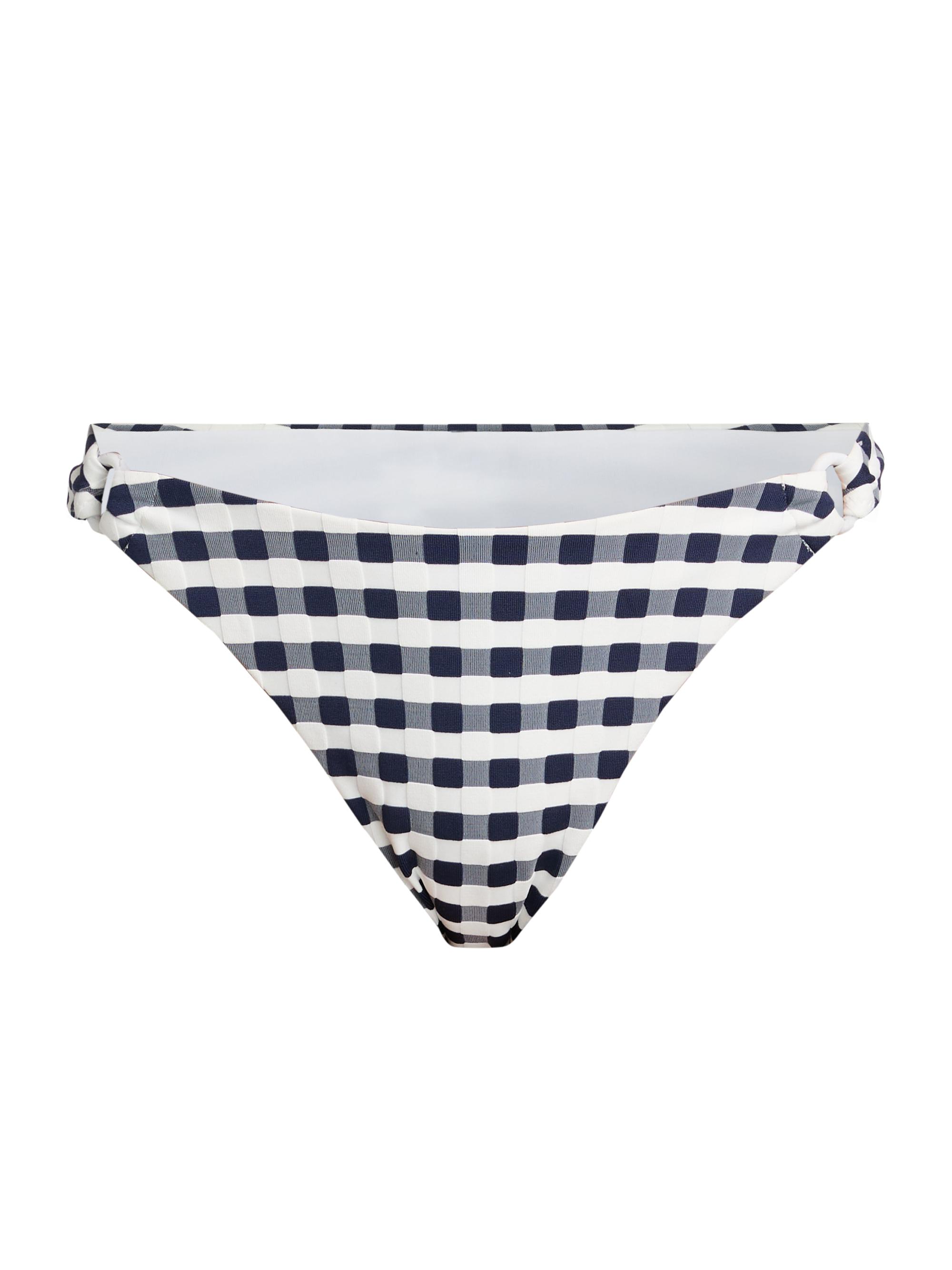 Milly Women's Cottage Gingham Bikini Bottom - Navy