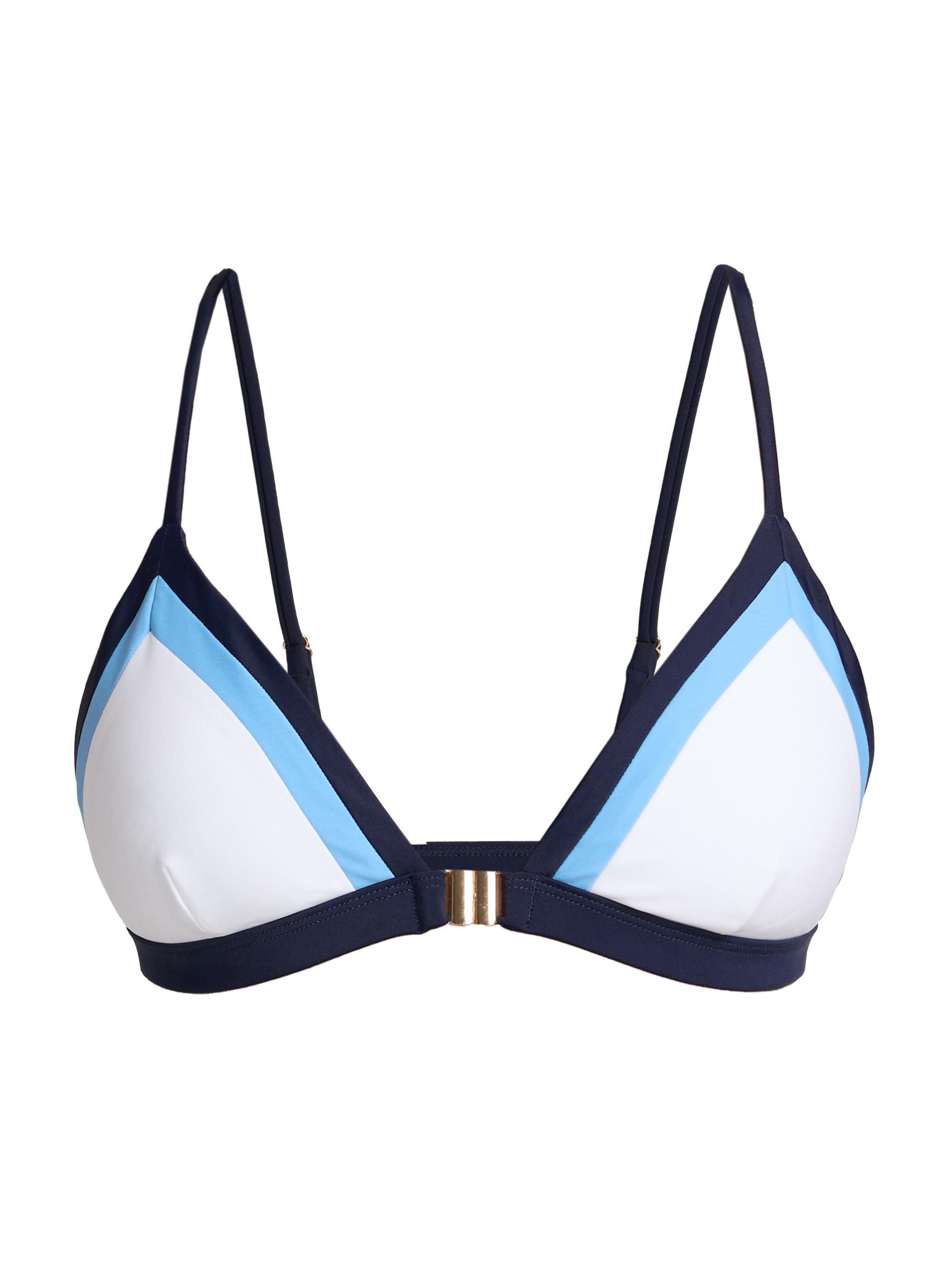 Milly Women's Positano Colorblocked Bikini Top - Navy Multi