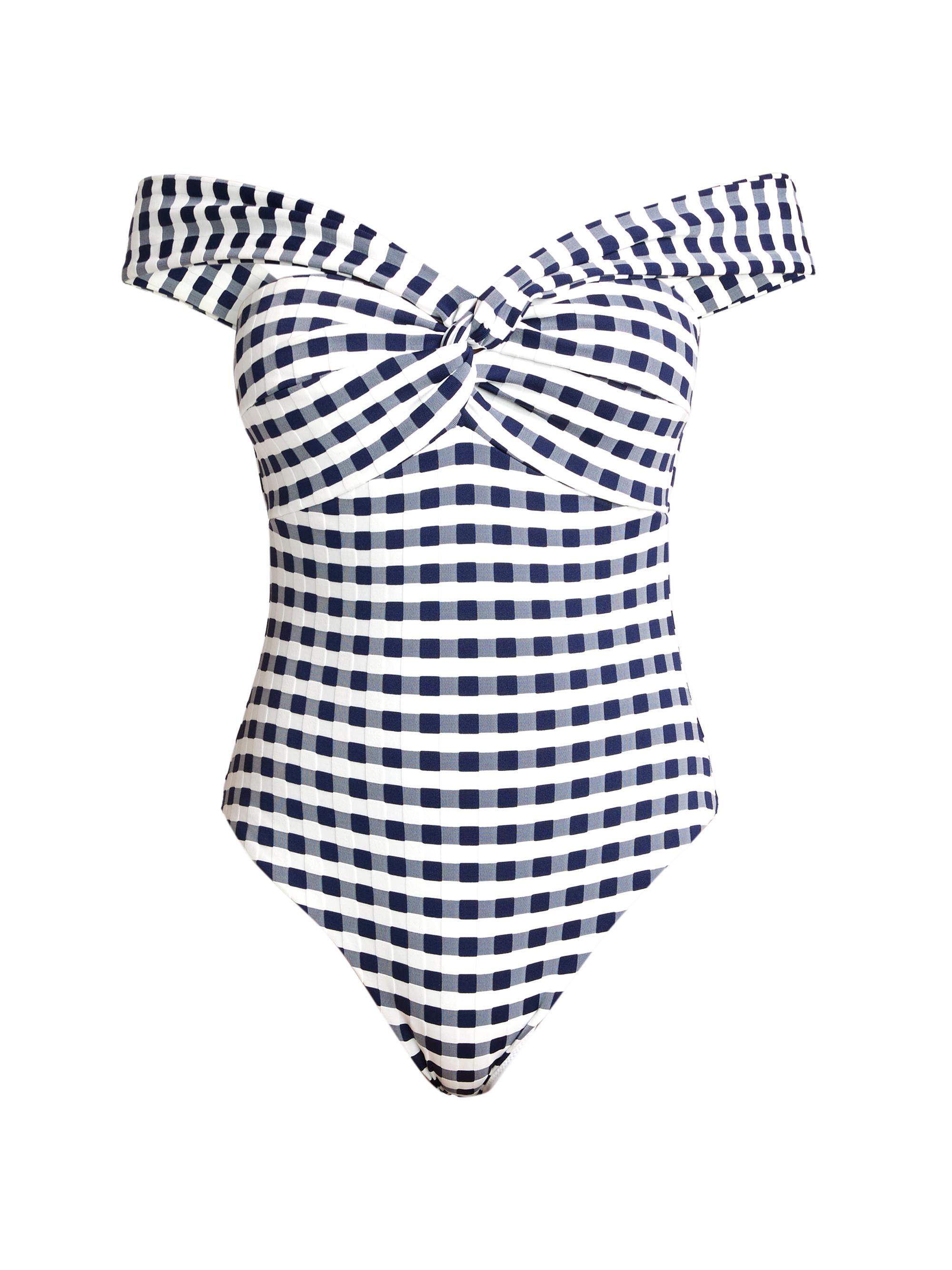 Milly Women's Betsy Cottage Gingham One-Piece Swimsuit - Navy