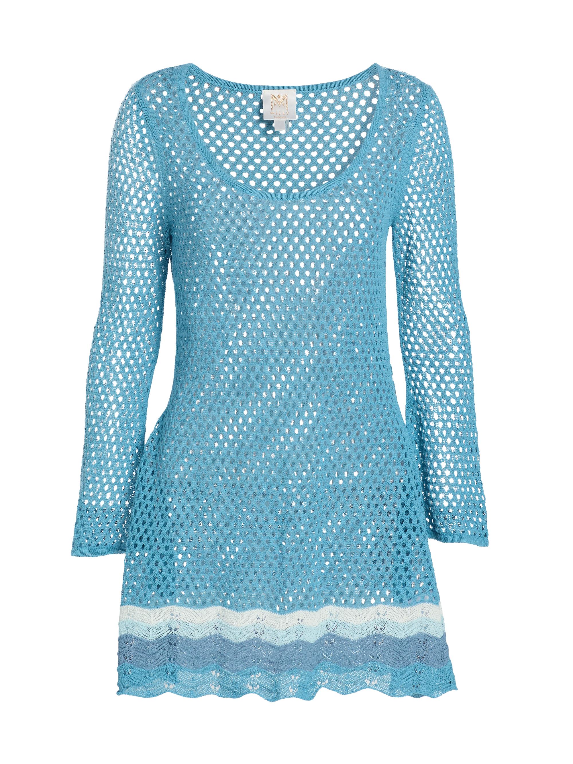 Crochet-Knit Cover-Up Minidress