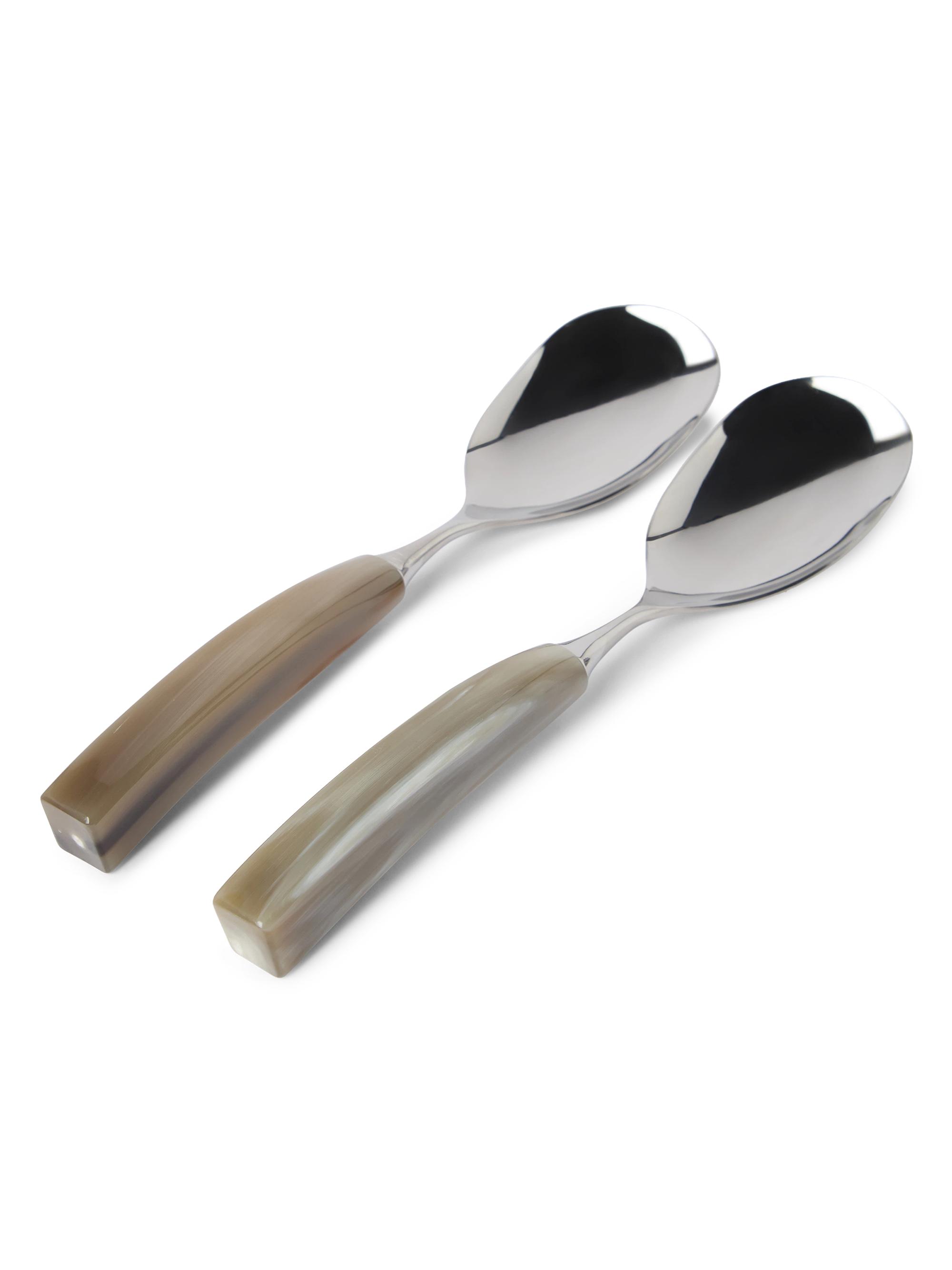 Brunello Cucinelli Buffalo Horn and Steel Risotto Serving Set - Natural Horn