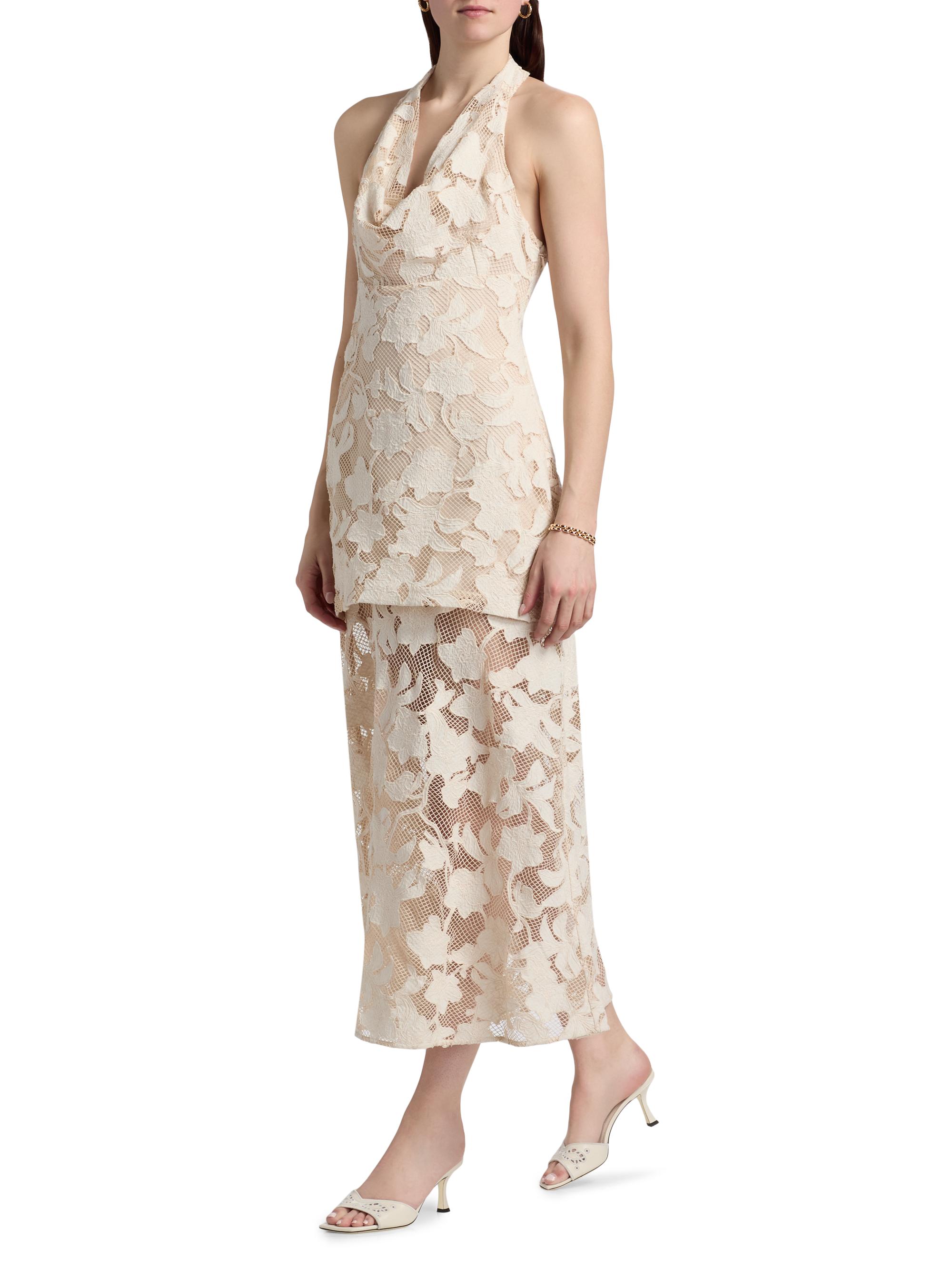 Amur Calypso Lace Halter Midi-Dress | Saks Fifth Avenue