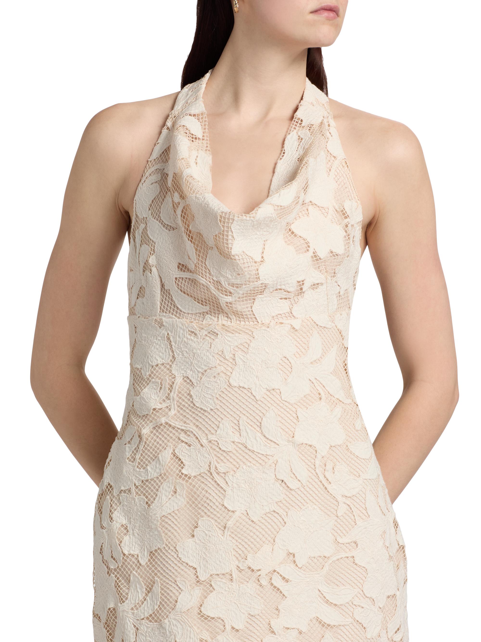 chinese dress ladies Calypso White Lace Halter Mini Dress main image 0
