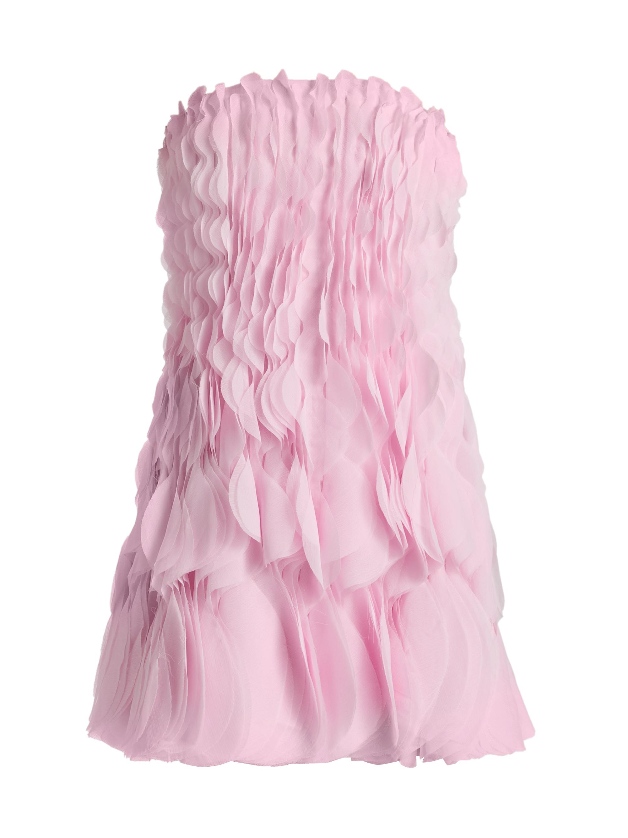 Amur Women's Christine Tiered-Petal Strapless Minidress - Lumen Lavender