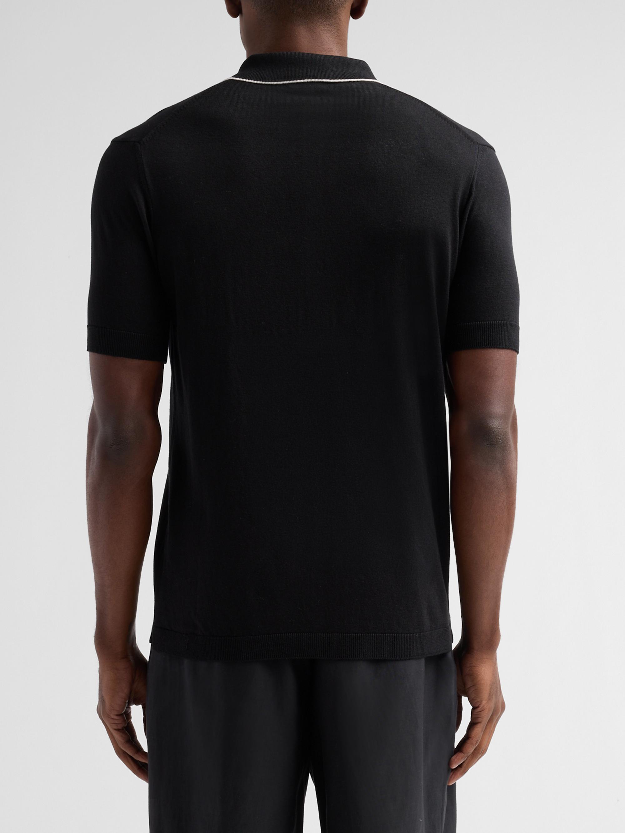 Saks Fifth Avenue Cotton and Silk Knit Tipped-Collar Sweater