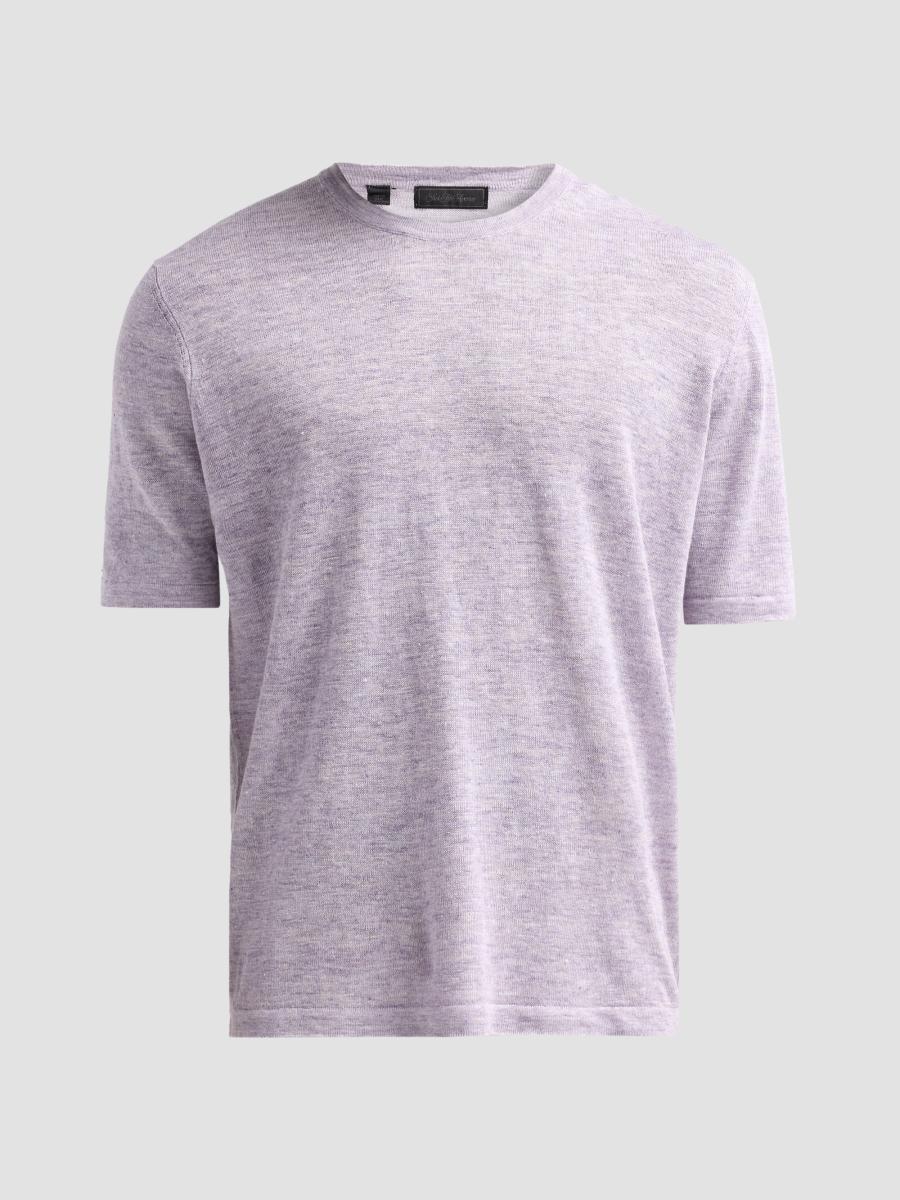 Saks Fifth Avenue Men's Linen Crewneck T-shirt In Purple