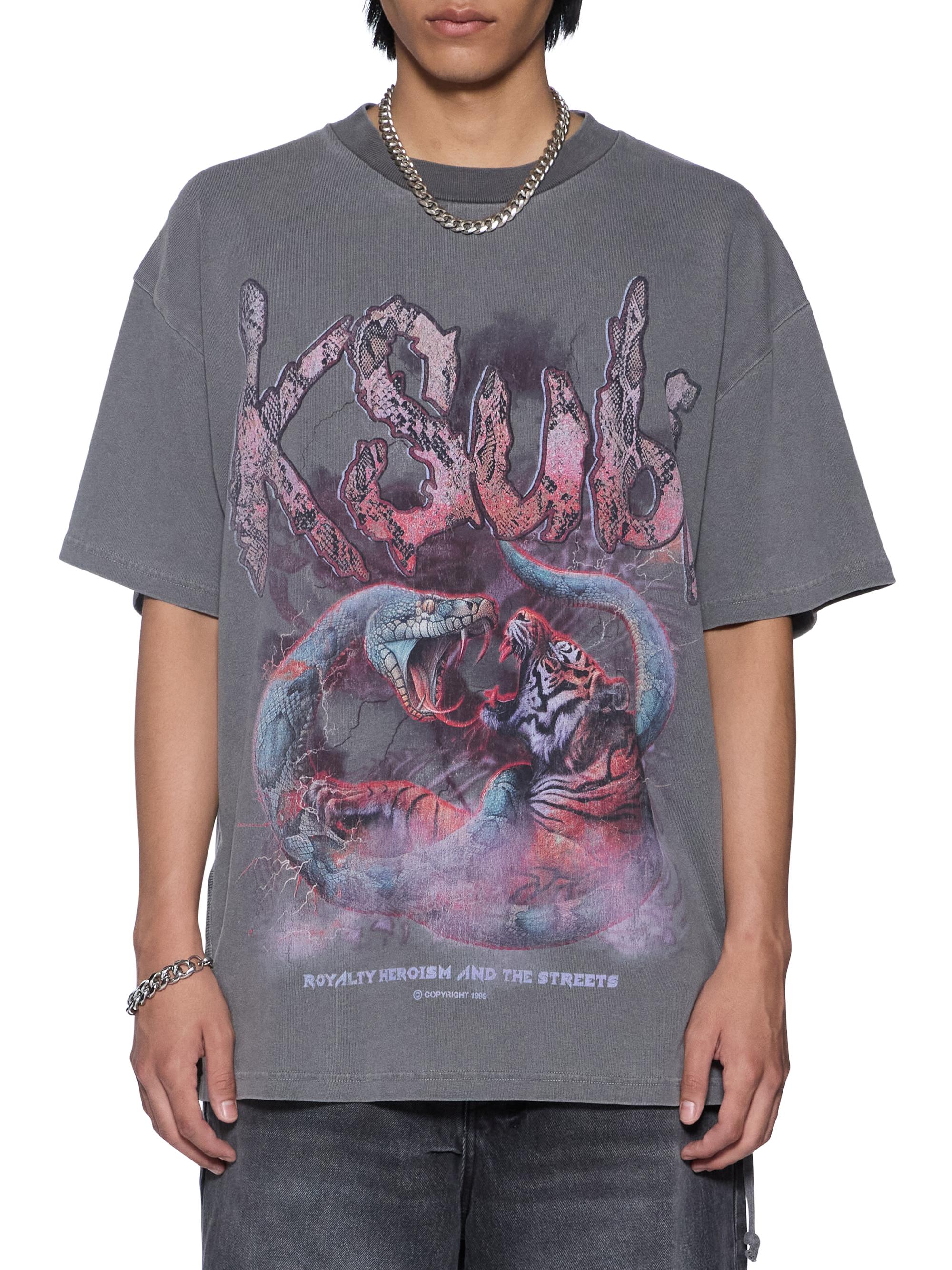 Ksubi Men's Future Memory Knotted Ekcess T-Shirt - Charcoal