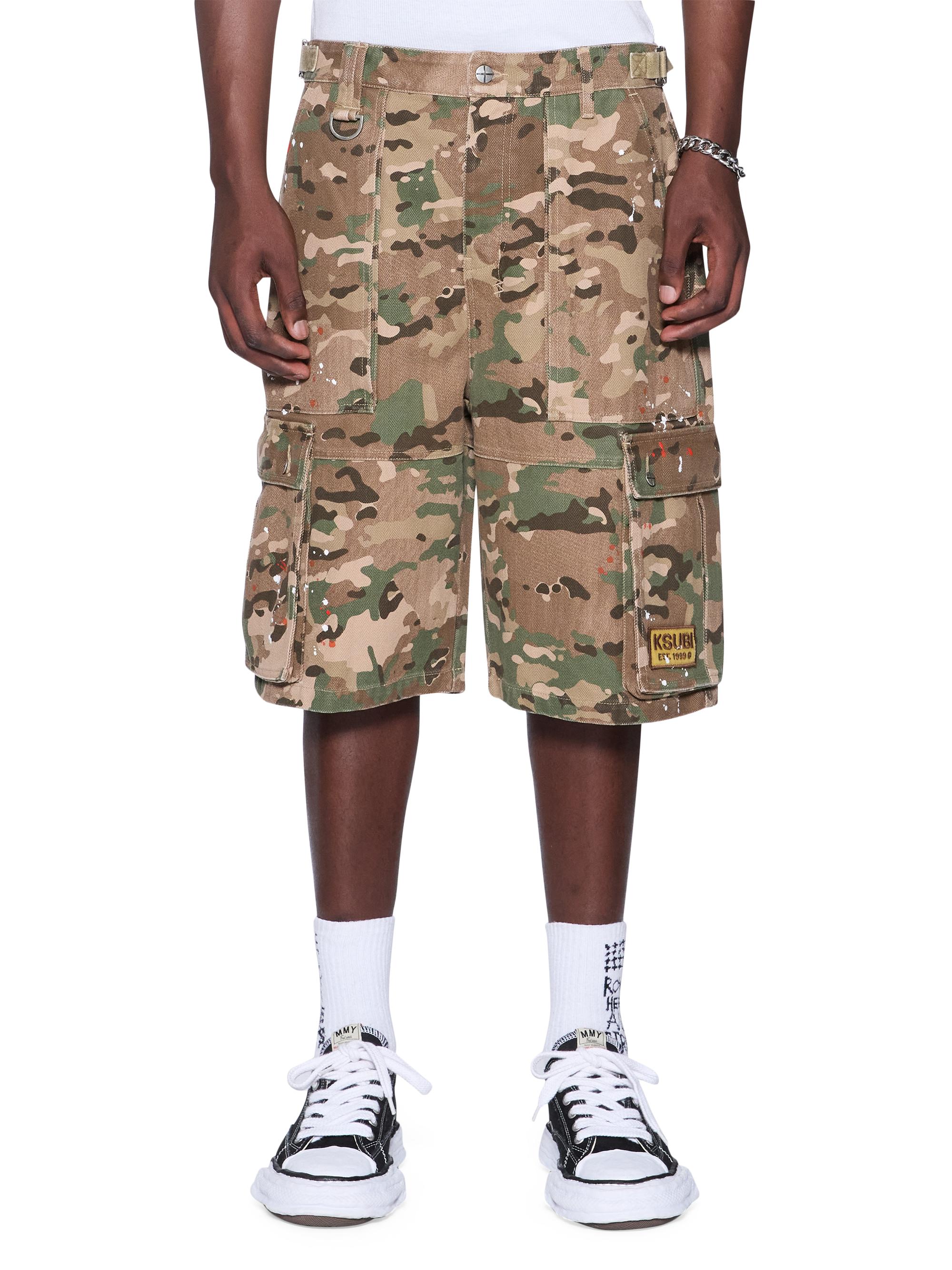 Ksubi Men's Future Memory Maxx Traper Cargo Shorts - Green