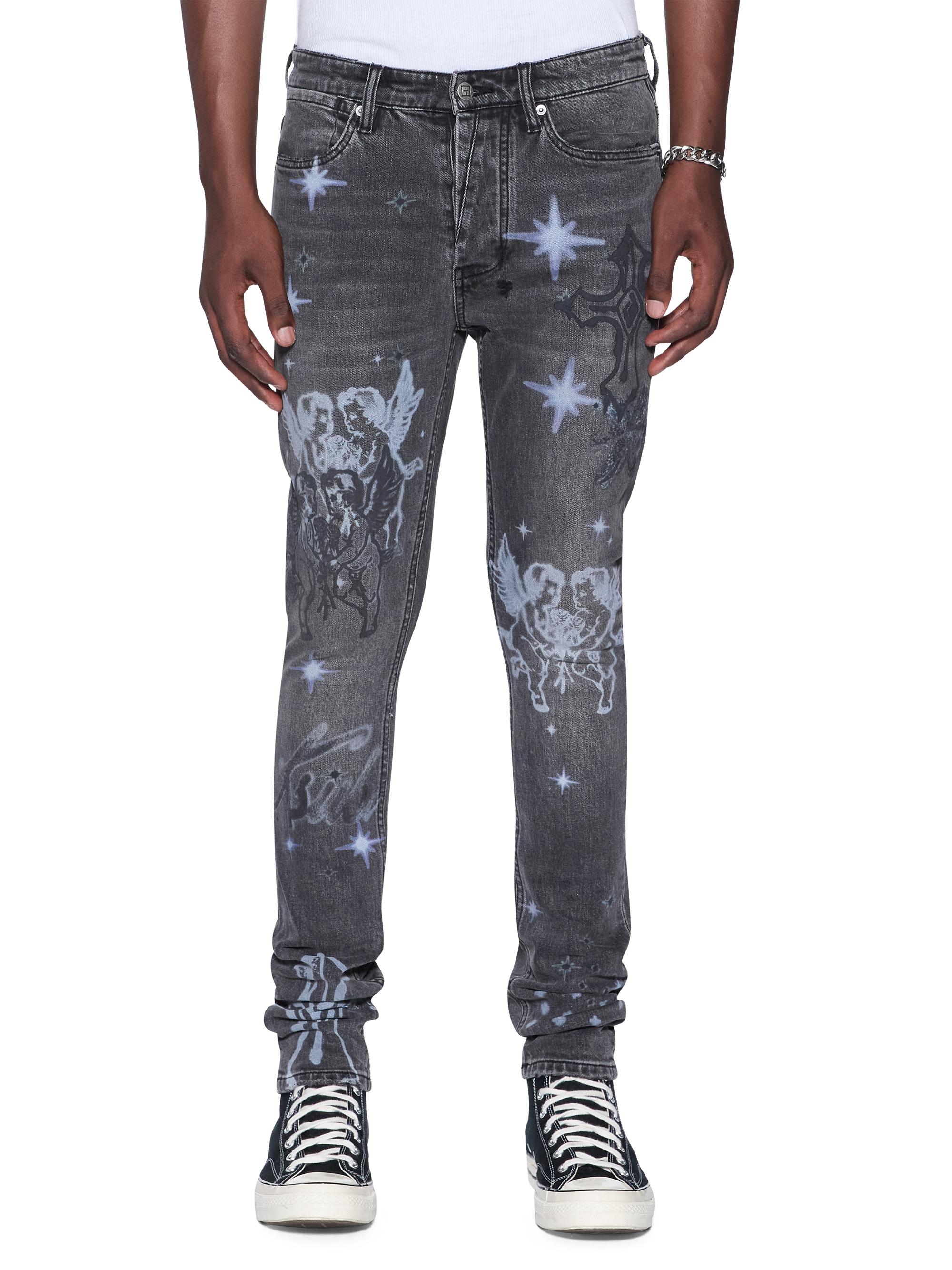 Ksubi Men's Future Memory Van Winkle Axl Cherub Skinny Jeans - Charcoal