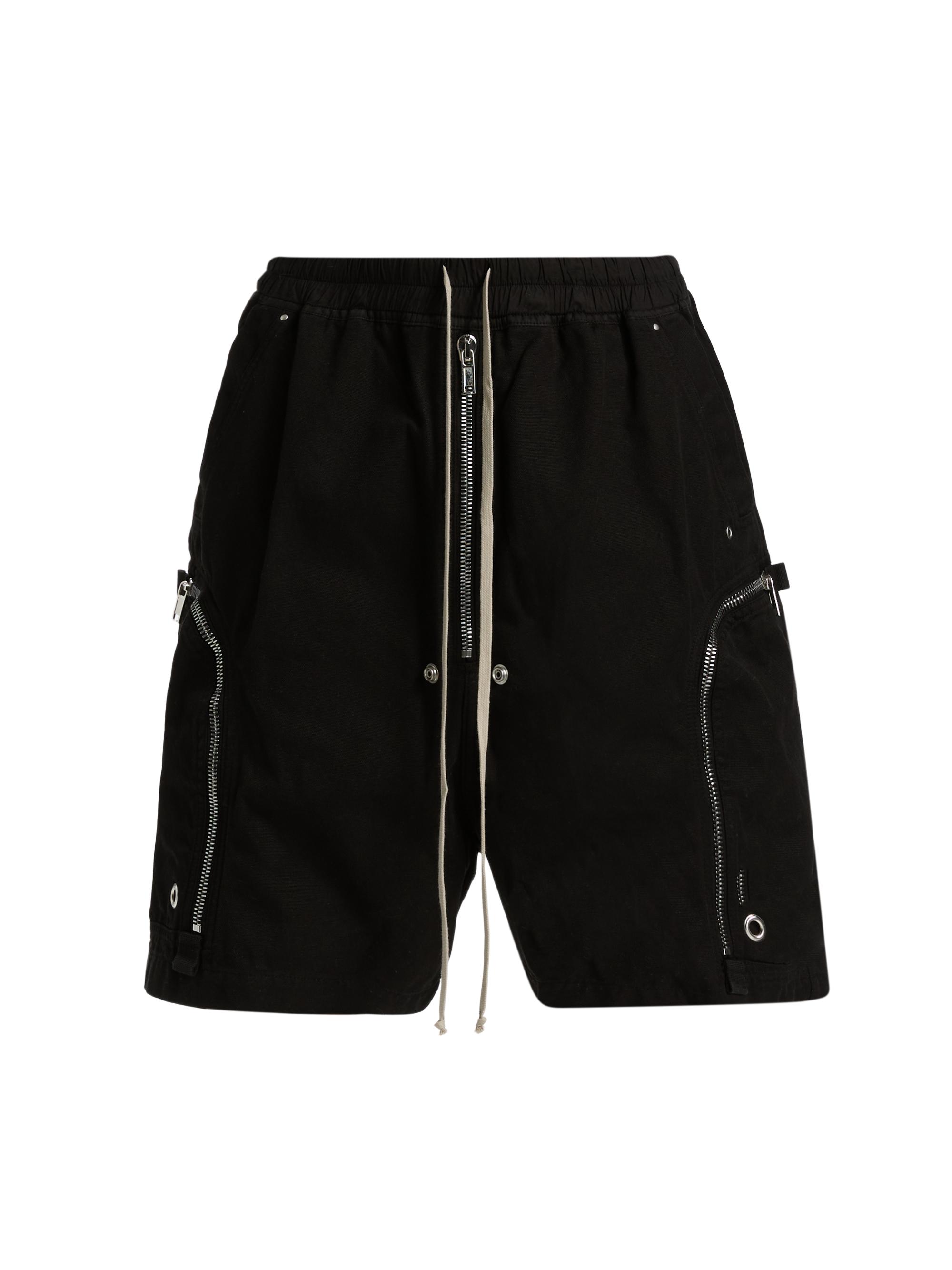 DRKSHDW by Rick Owens Men's Bauhaus Pods Drawstring Denim Shorts - Black