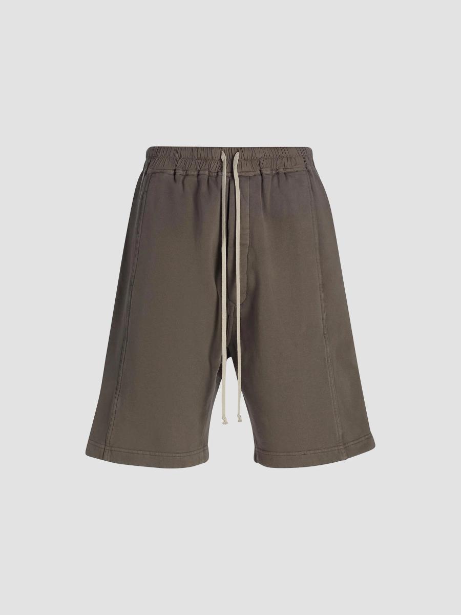 DRKSHDW by Rick Owens Wide Pushed Buttoned-Side Drawstring Shorts ...