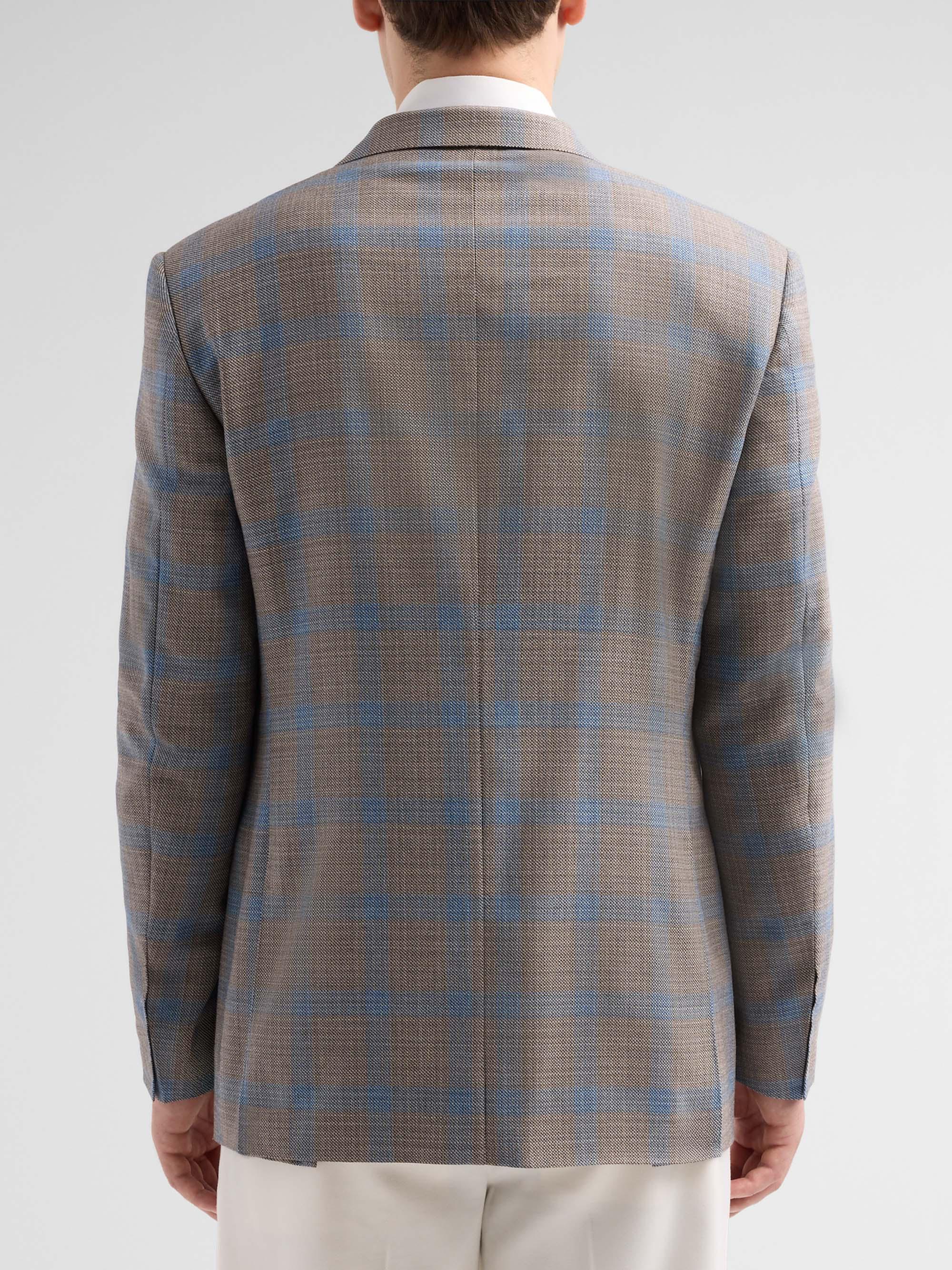 Canali Men's Plaid Wool Sport Coat - Tan | Thumbnail 3