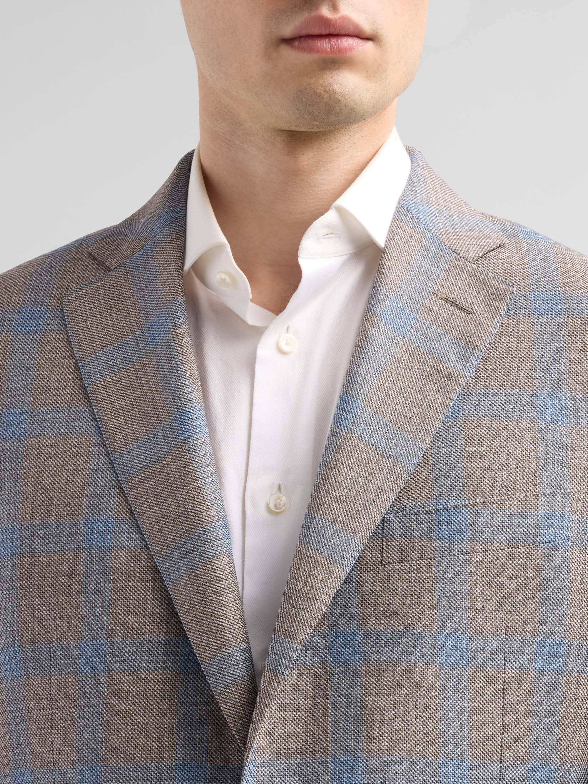 Canali Men's Plaid Wool Sport Coat - Tan | Thumbnail 5