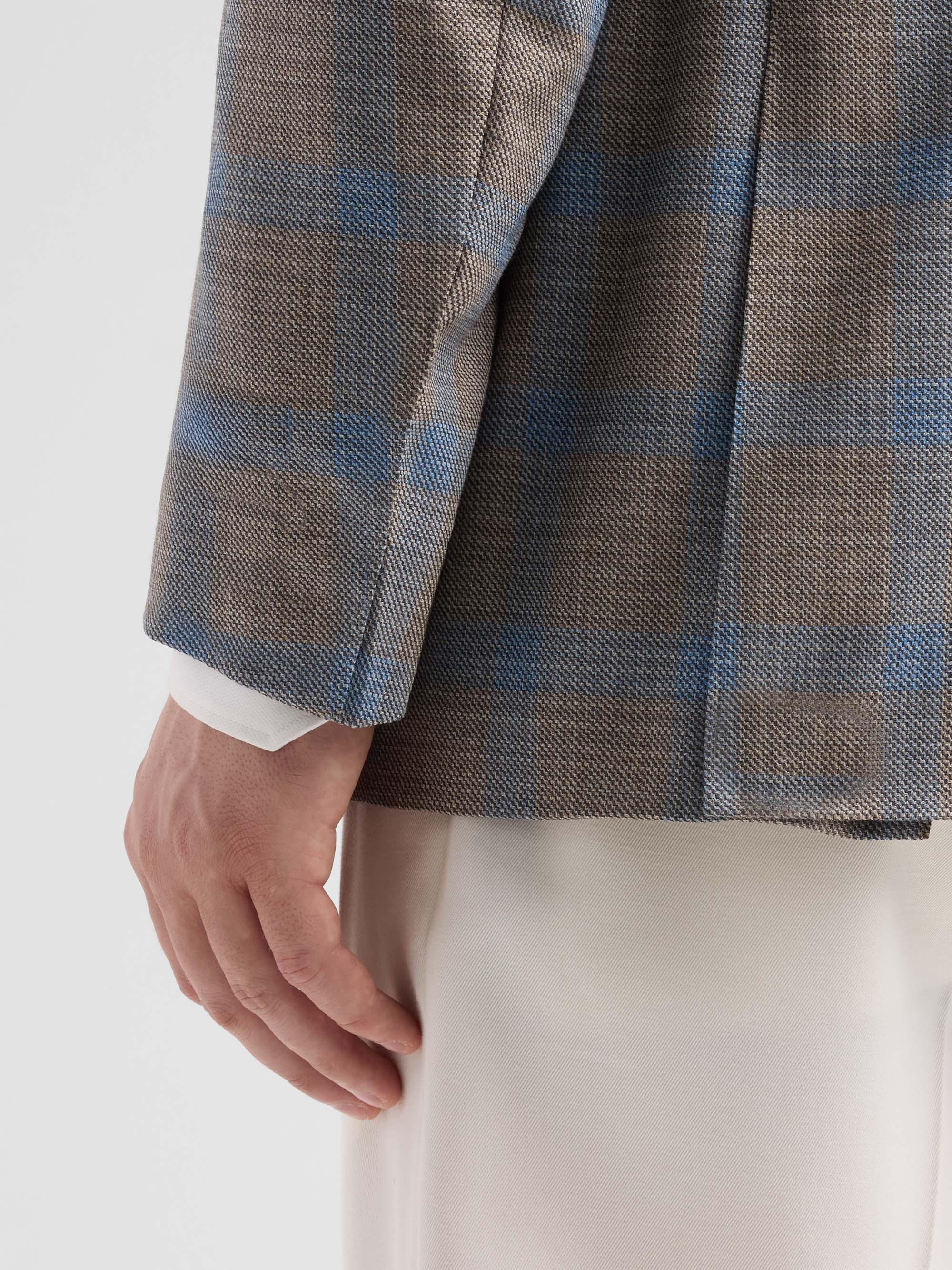 Canali Men's Plaid Wool Sport Coat - Tan | Thumbnail 8