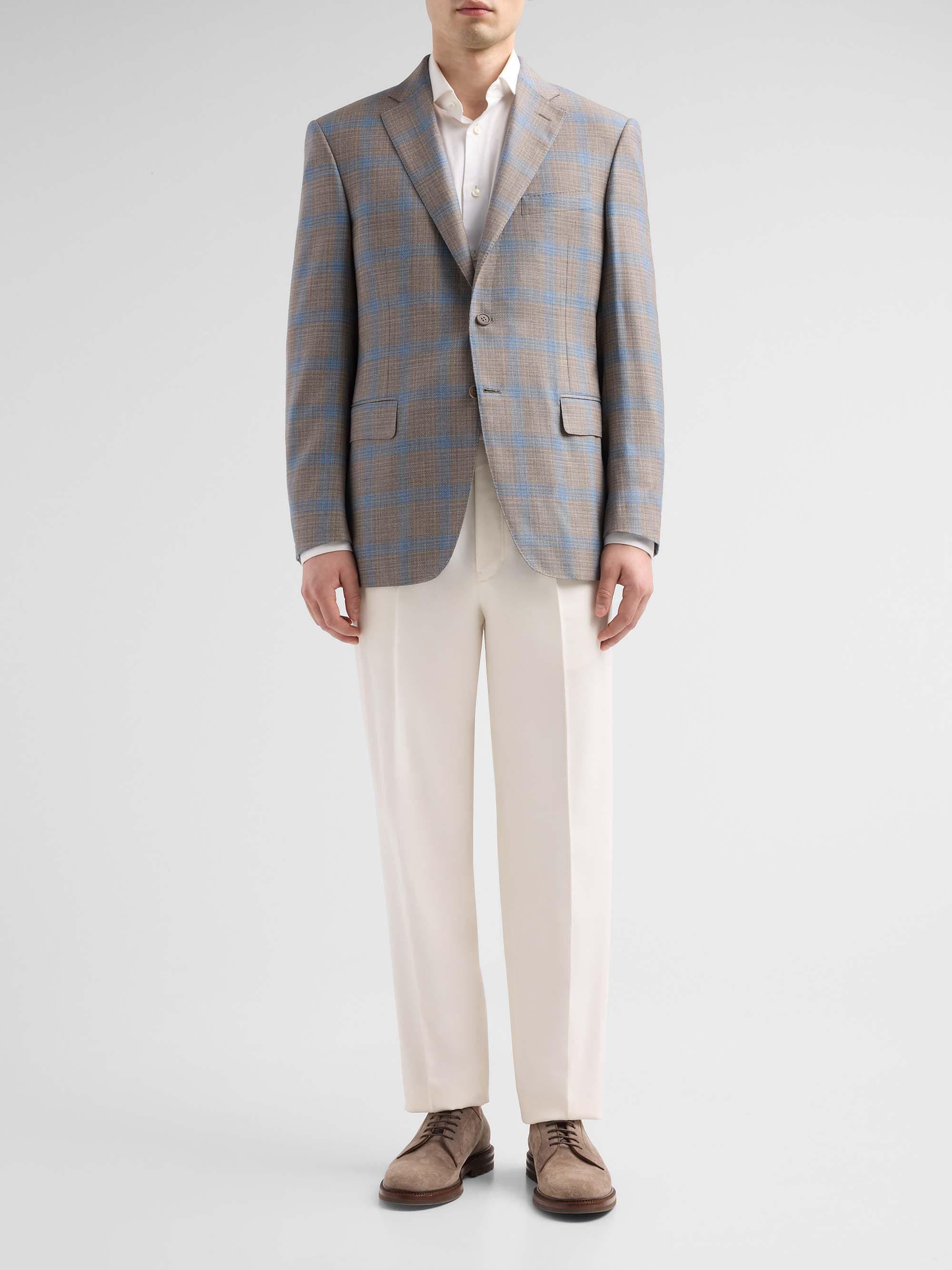 Canali Men's Plaid Wool Sport Coat - Tan | Thumbnail 2
