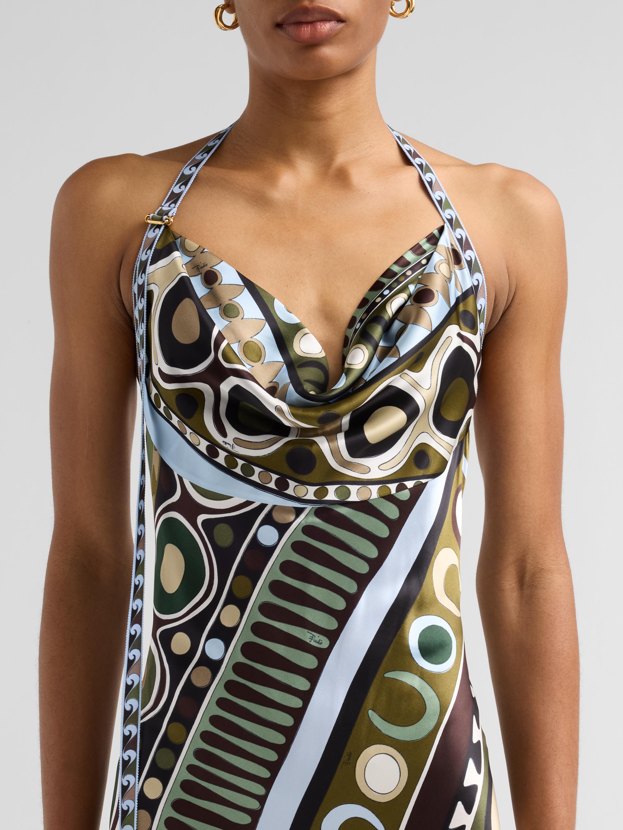 cowl back maxi dress Yellow Sequin Men's Dark Green Dress 2023week25 skimming slip silhouette that Color:Muted Satin Pure Jade