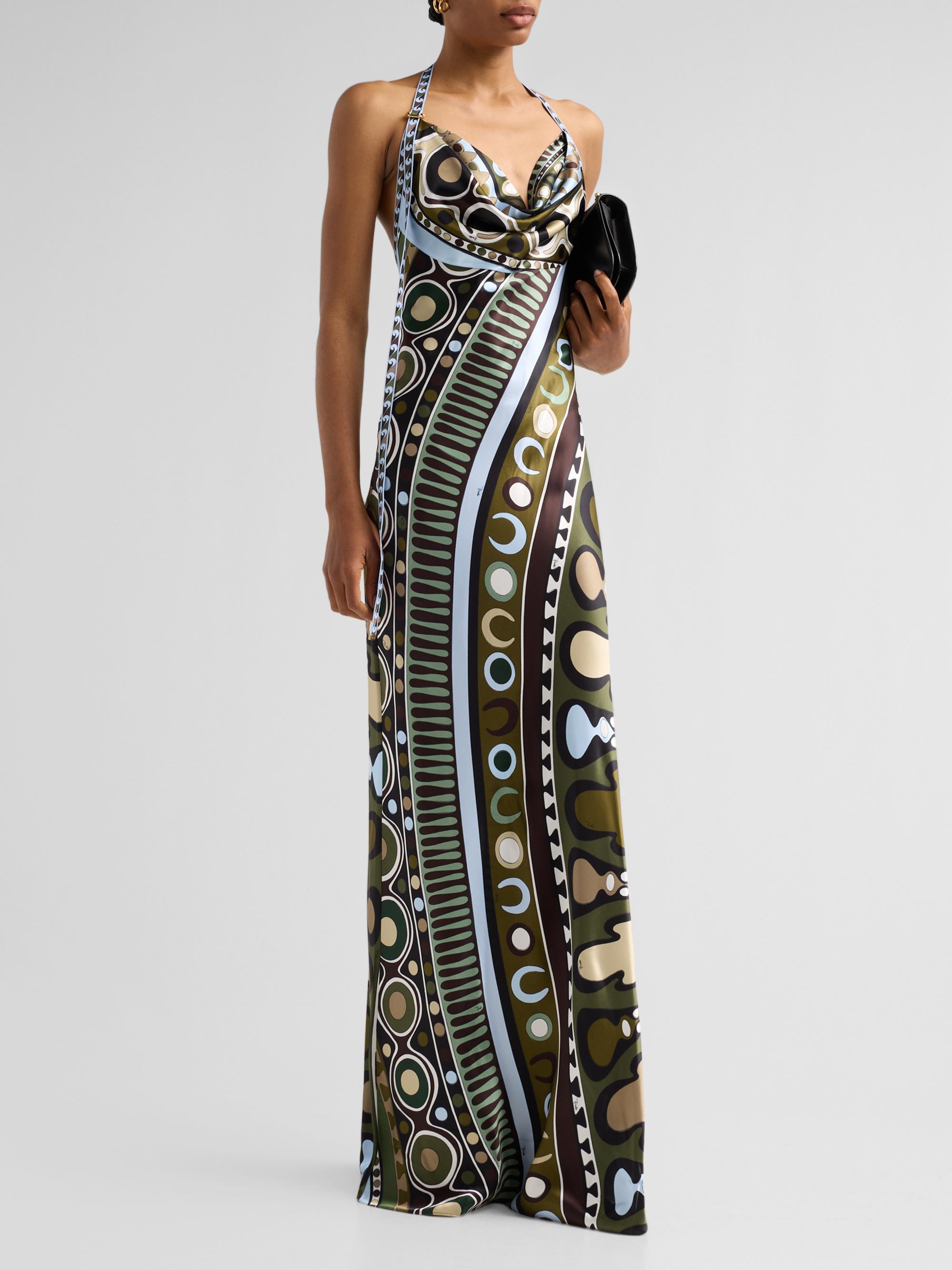 L'Alba Printed Halter Maxi Dress