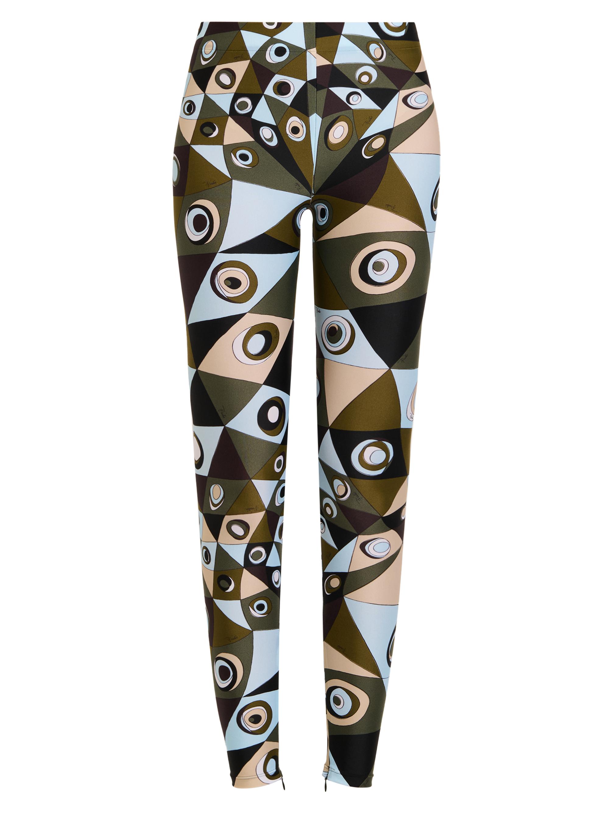 Pucci Women's L'Alba Printed Mid-Rise Leggings - Khaki Blue