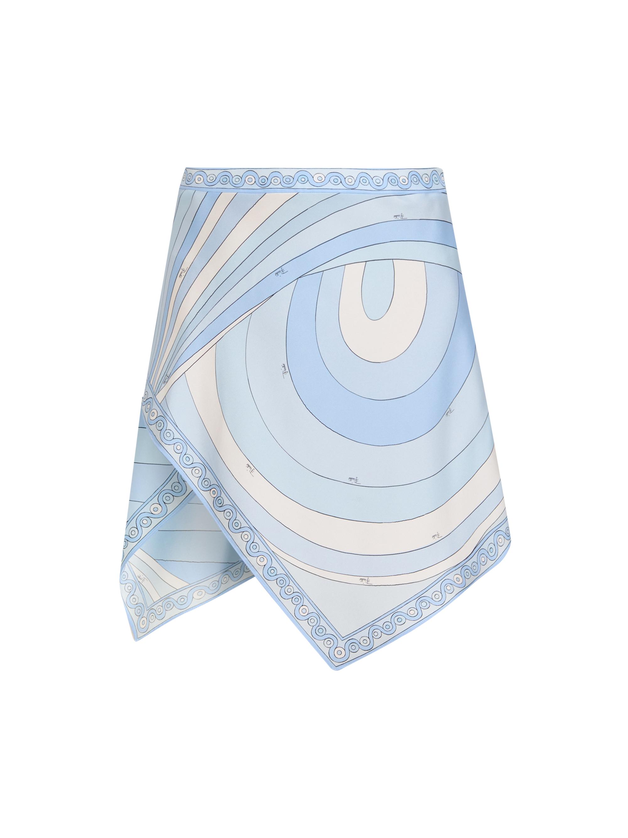 Pucci Women's L'Alba Silk Twill Miniskirt - Pale Blue