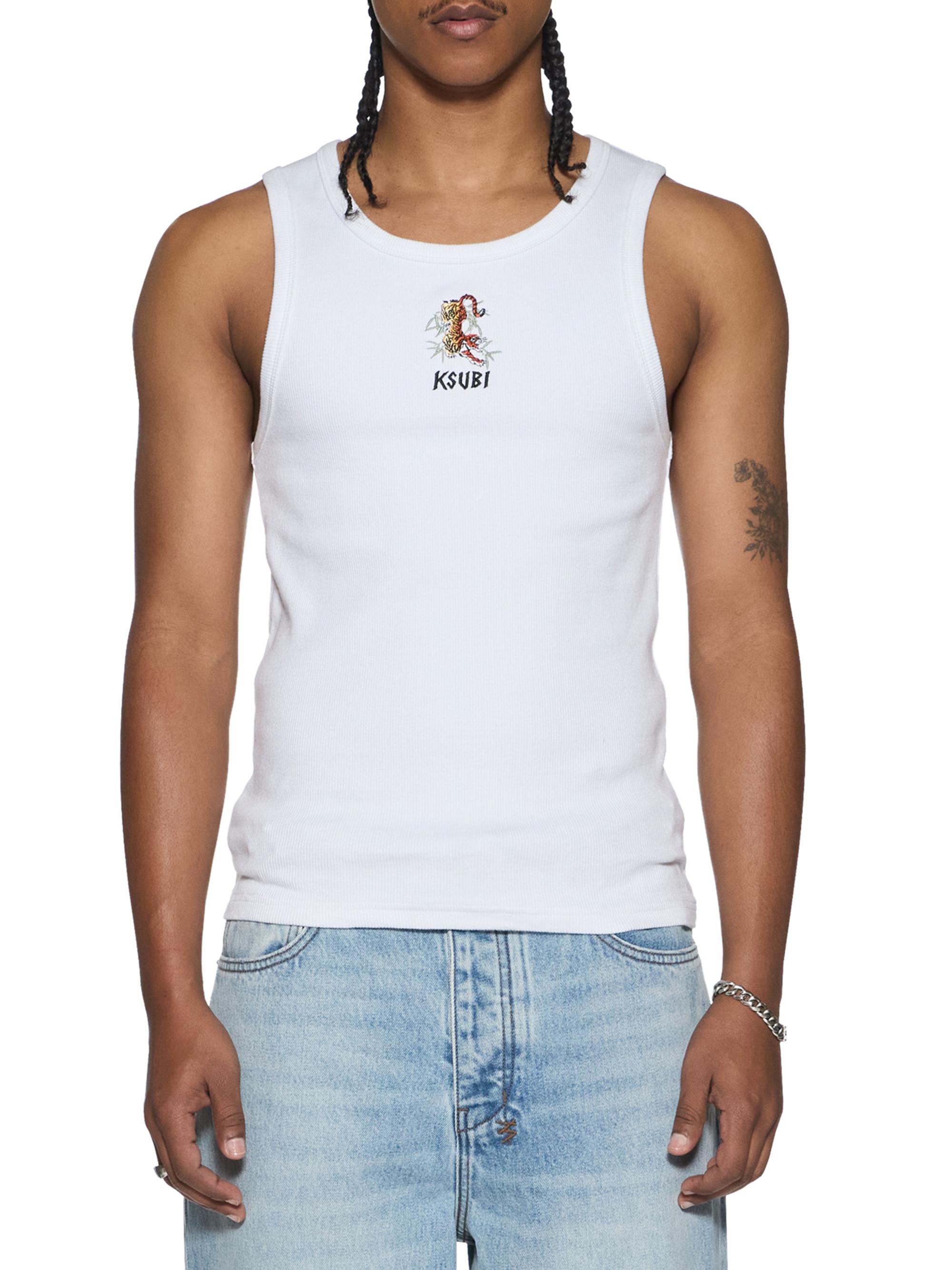 Ksubi Men's Stayup Halen Debut Singlet Tank - White