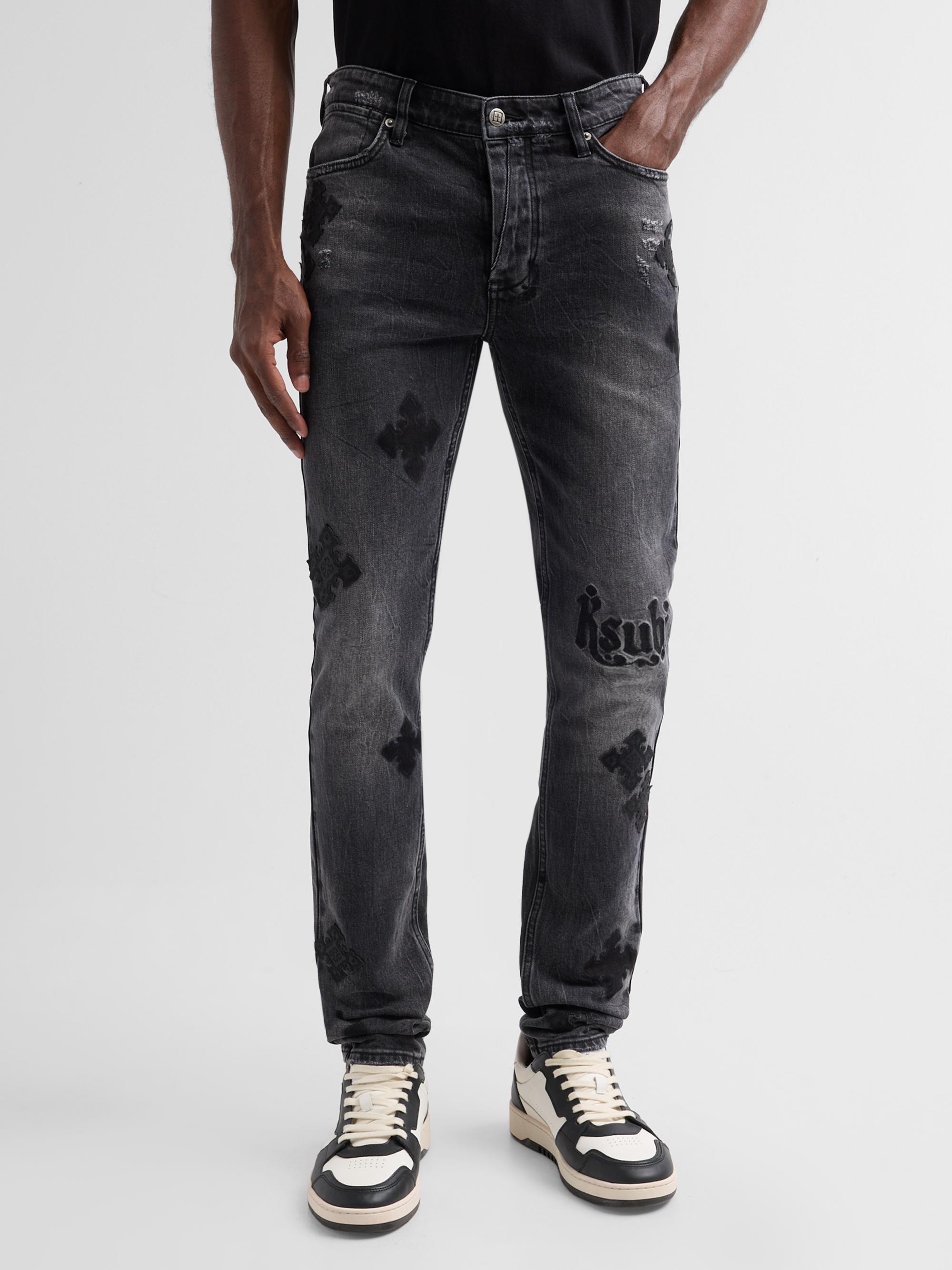Ksubi Men's Van Winkle Blakk Metal Paise Jeans - Black | Thumbnail 4