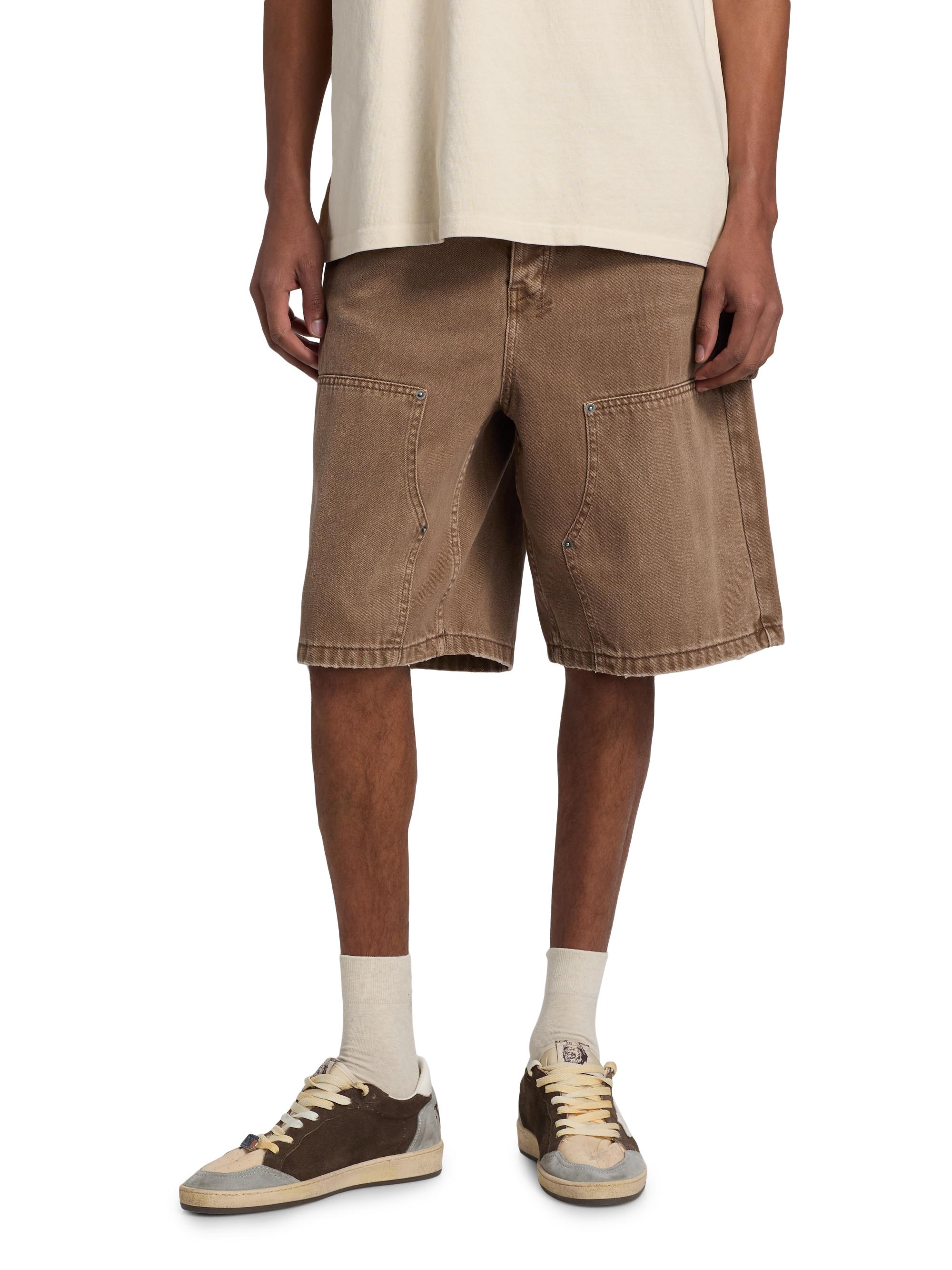 Ksubi Men's Maxx Operator Wide-Leg Carpenter Jean Shorts - Brown | Thumbnail 3