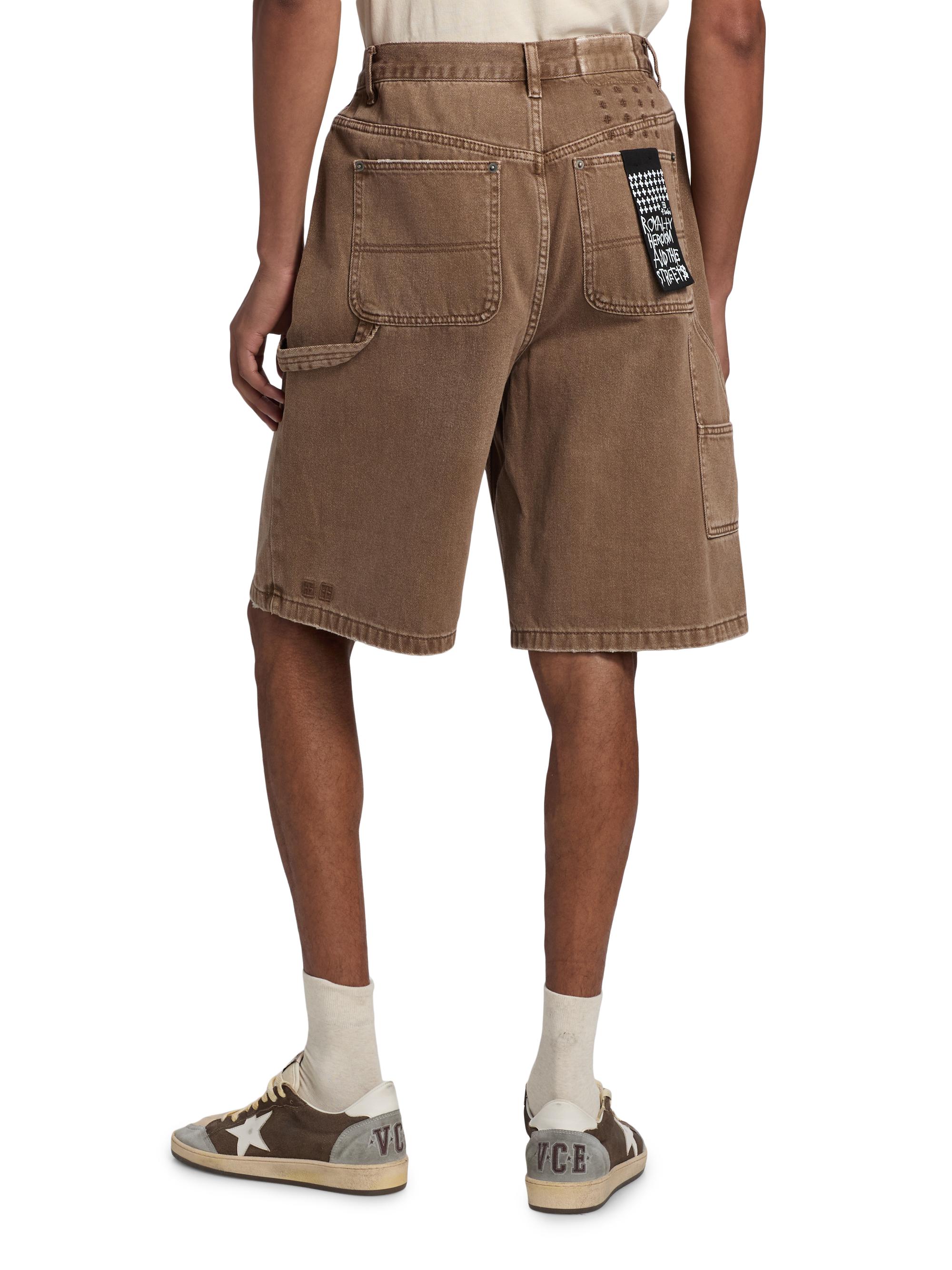 Ksubi Men's Maxx Operator Wide-Leg Carpenter Jean Shorts - Brown | Thumbnail 5
